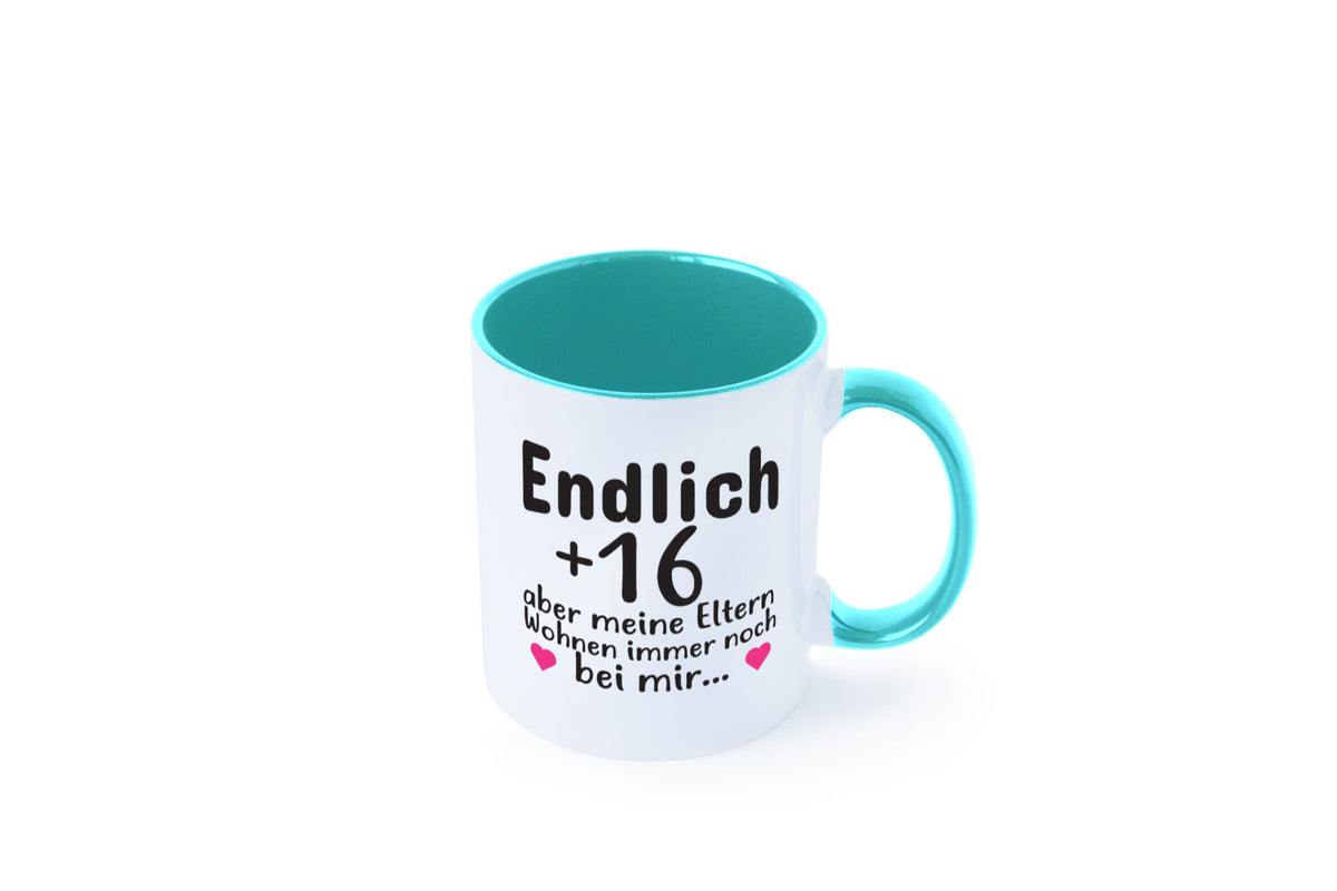 Endlich 16 | Geburtstag Tasse Spruch Mädchen Geschenkidee Humor
