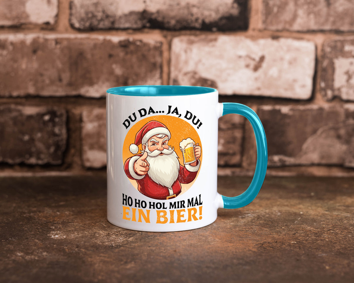 Hol mir mal ein Bier | Ugly Christmas Santa lustig Humor Geschenkidee Geschenk Tasse