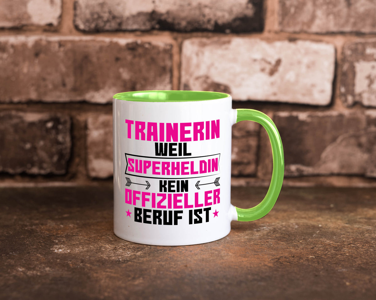 Superheldin Trainerin | Sportverein Humor Geschenkidee Tasse