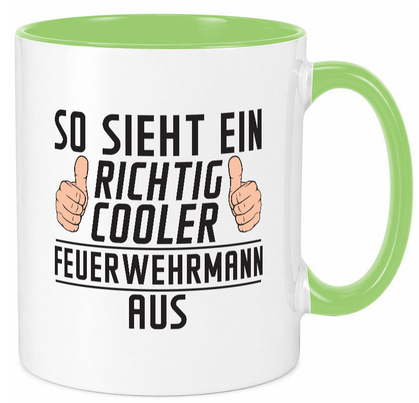 Richtig Cooler Feuerwehrmann | Feuerwehr Geschenkidee Humor Tasse
