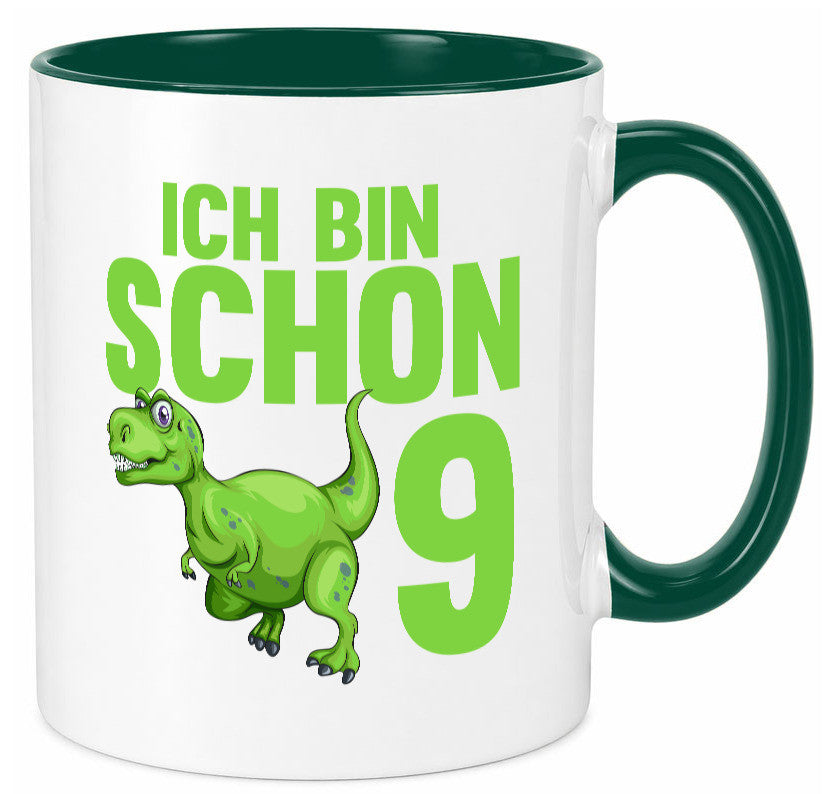 9. Geburtstag | 9 Jahre Dino Dinosaurier Geschenkidee Humor Tasse