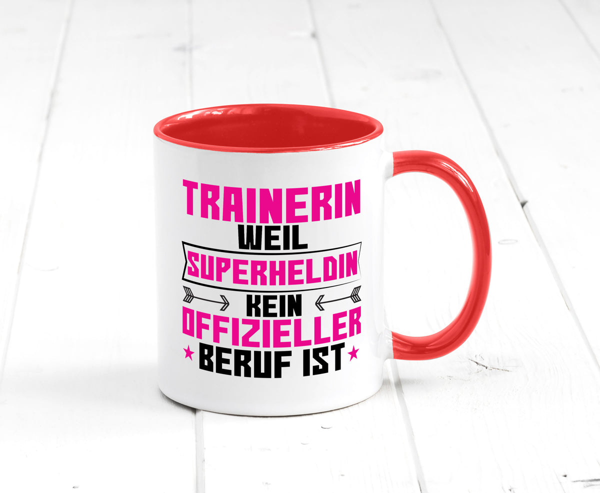 Superheldin Trainerin | Sportverein Humor Geschenkidee Tasse