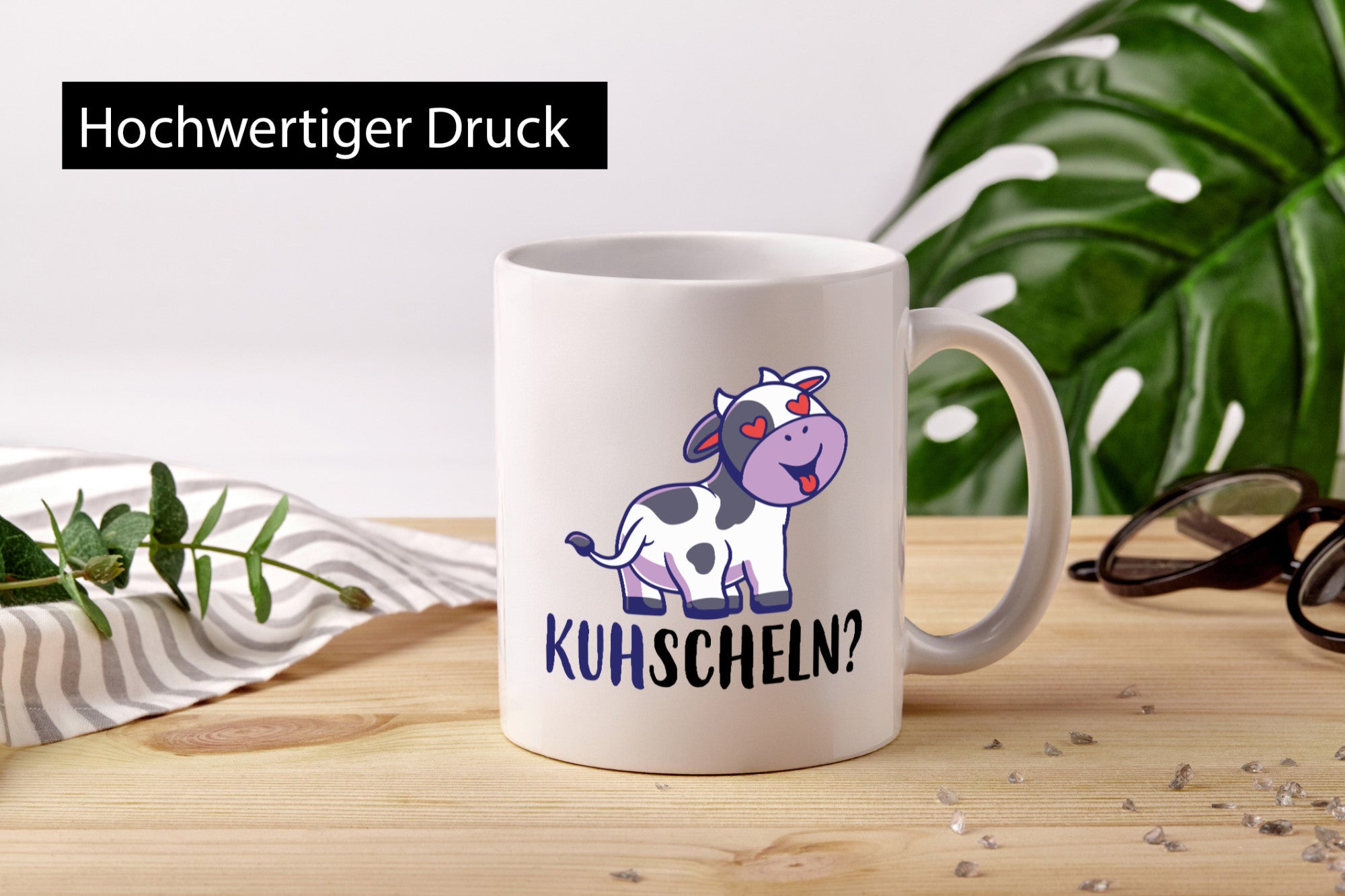 Kuhscheln | Kuh Kuscheln Paar Geschenk Humor Geschenkidee lustiger Spruch Tasse