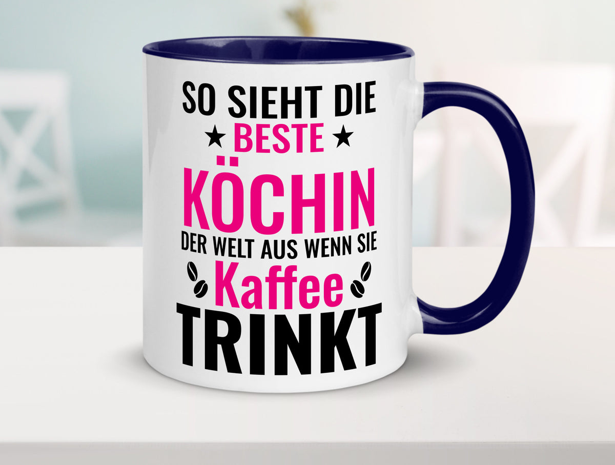 Kaffee trinkt: Köchin | Chefköchin Chefkoch Humor Arbeit Kollegen Büro Tasse