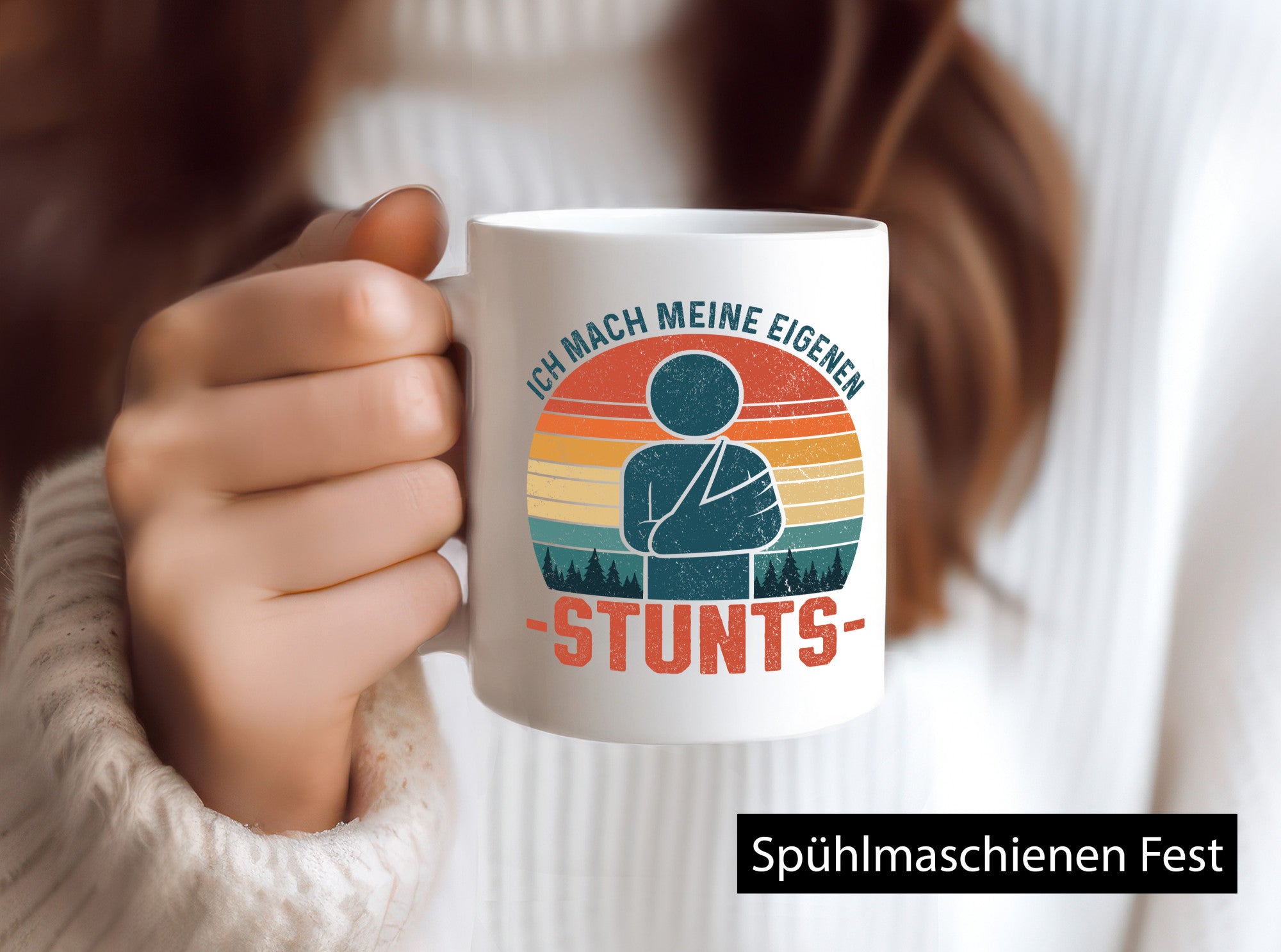 Ich mach meine eigene Stunts | Stuntman Gipsarm v2 lustig Humor Geschenkidee