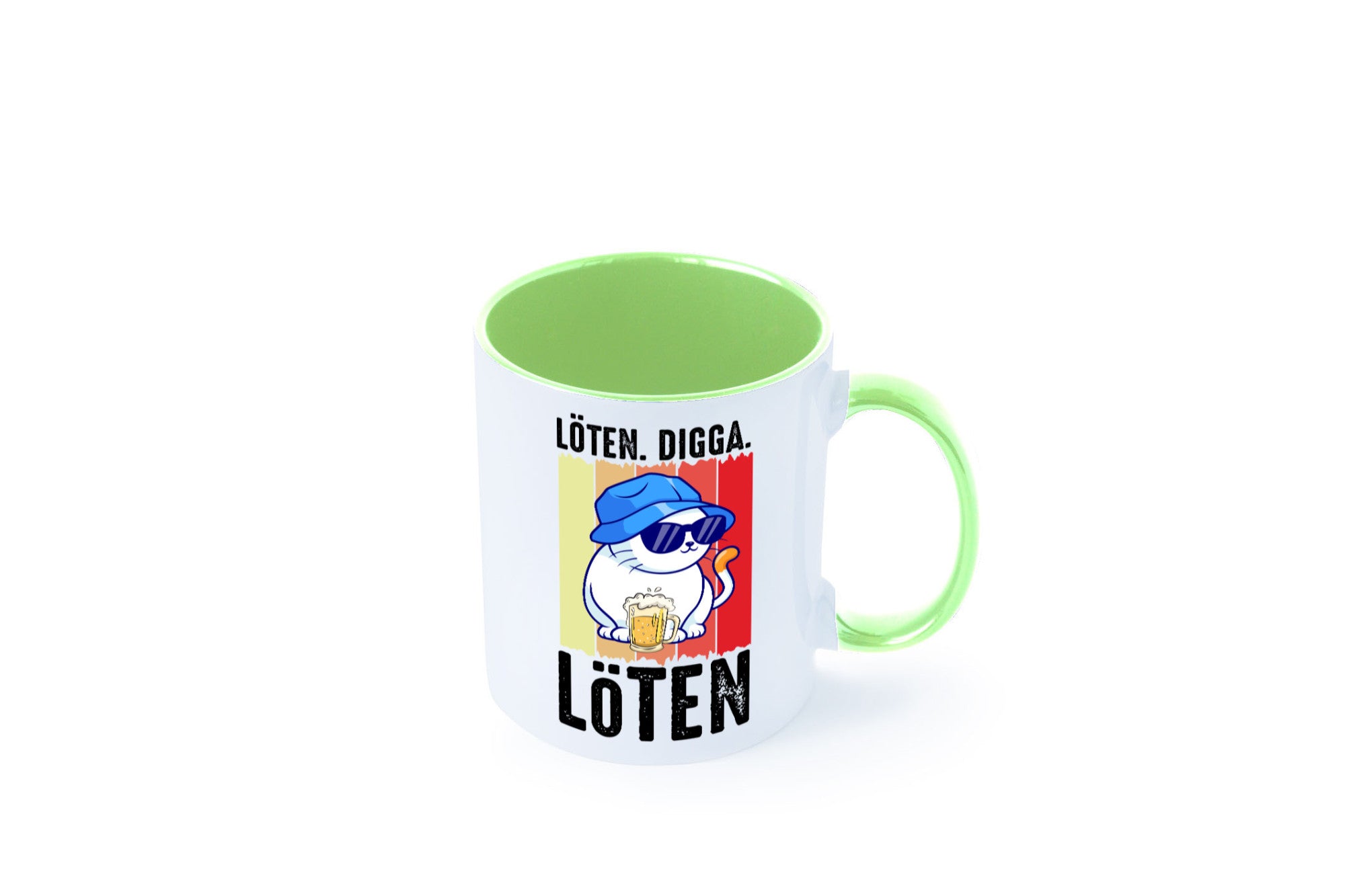 Löten Digga | Katze mit Bier Bierkatze Geschenk Tierliebhaber Humor lustiger