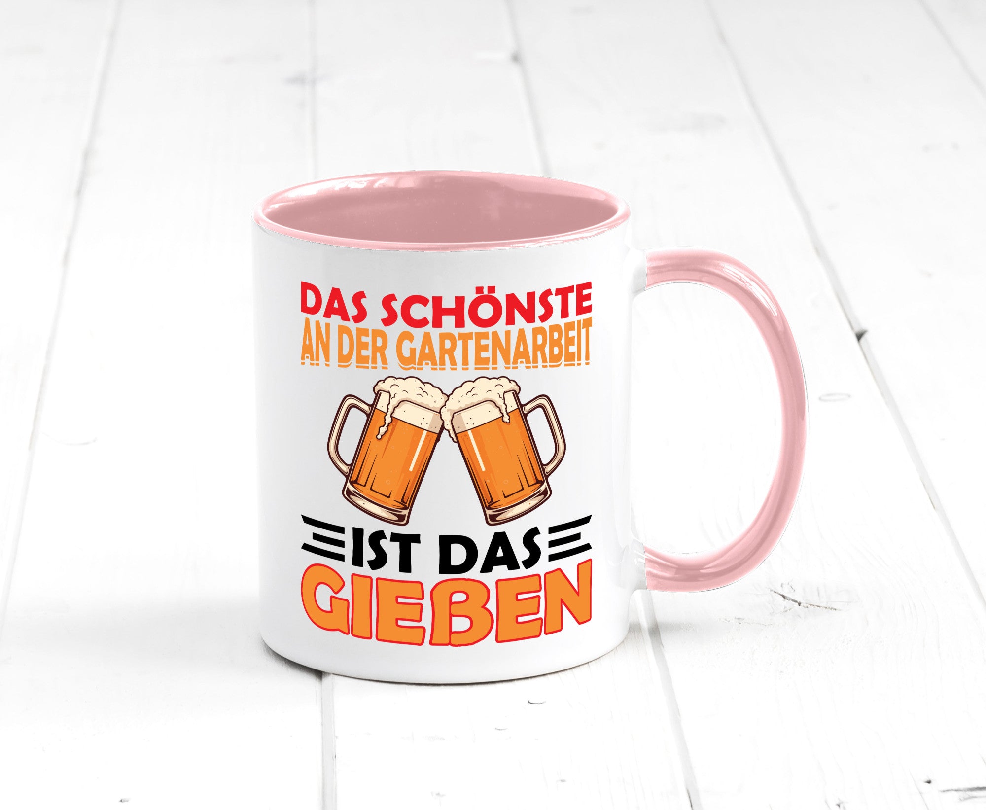 Das schönste an gartenarbeit ist Gießen | Biertrinker Geschenkidee Arbeit