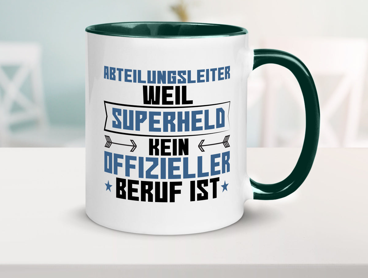 Superheld Abteilungsleiter| Führungskraft Geschenkidee Humor Tasse