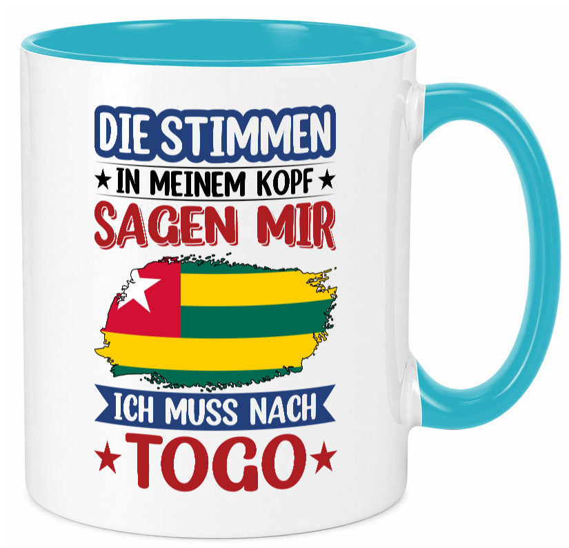 Togo | Urlaub Stimmen in meinem Kopf Traumland Humor Geschenkidee Tasse
