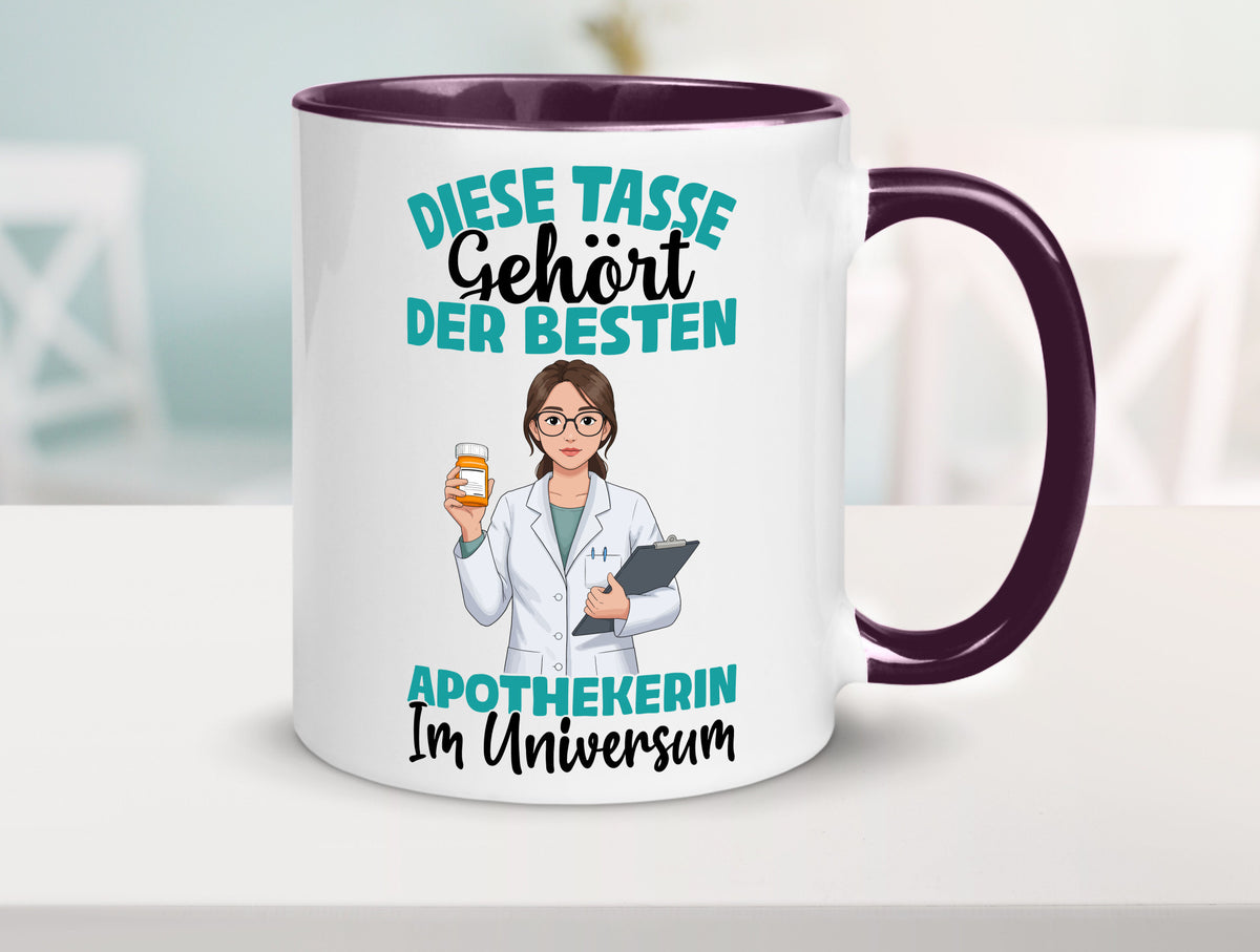 Im Universum: Apothekerin | Apotheke Pharmazie lustiger Spruch Geschenk Humor Tasse