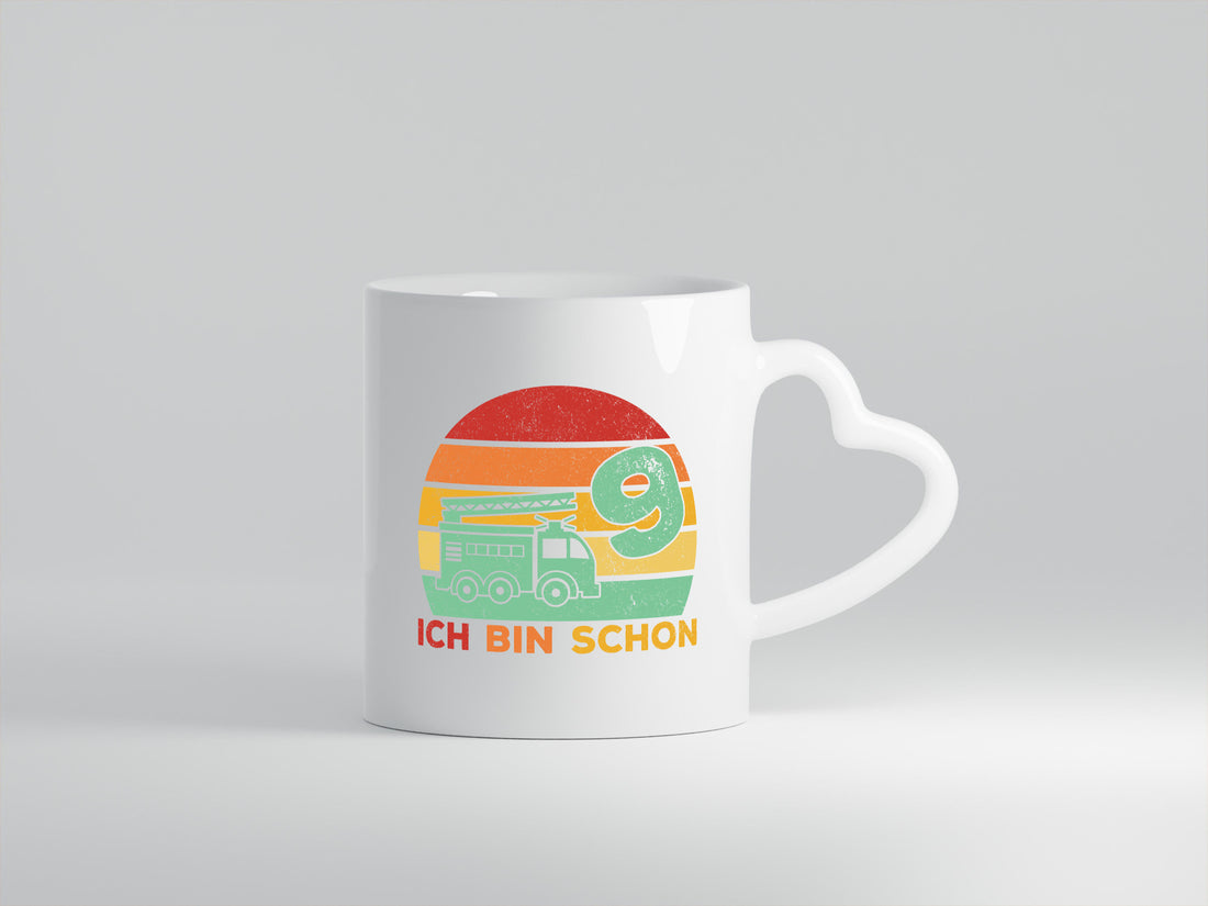 9. geburtstag | Feuerwehrauto 9 Jahre Feuerwehr Geschenk Geschenkidee lustiger Tasse