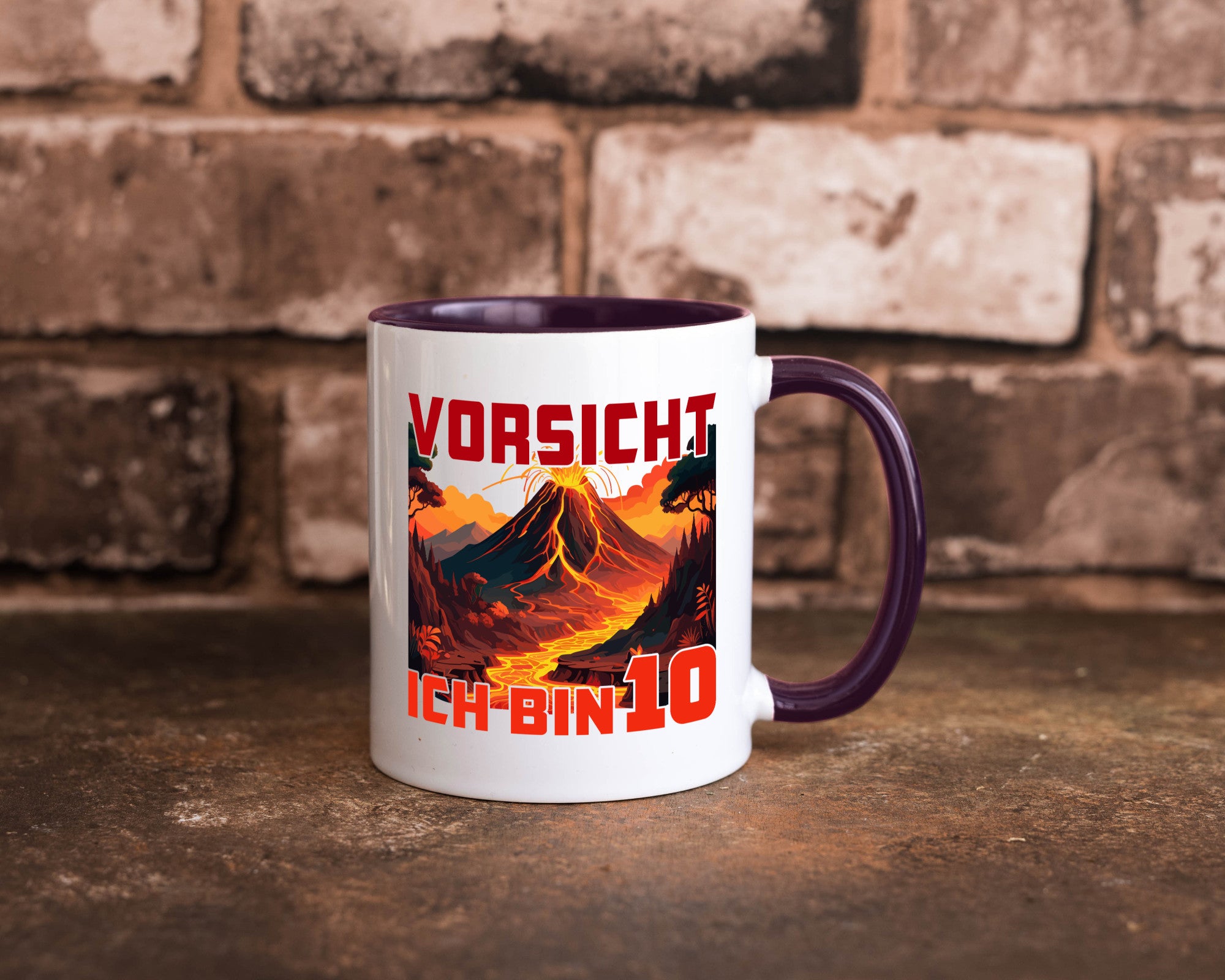 10. Geburtstag | 10 Jahre Vulkanausbruch Vulkan Humor Geschenkidee Tasse