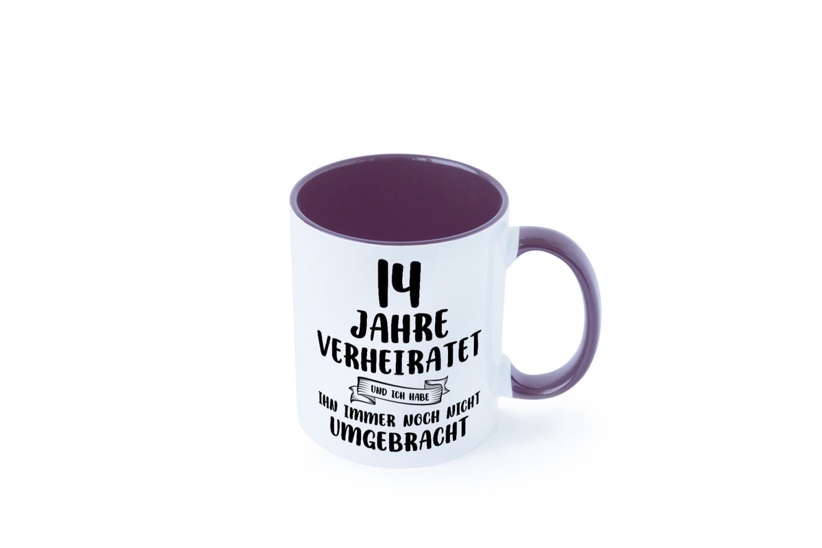 14 Jahre Verheiratet, immer noch am Leben! lustig Humor Geschenkidee Geschenk Tasse