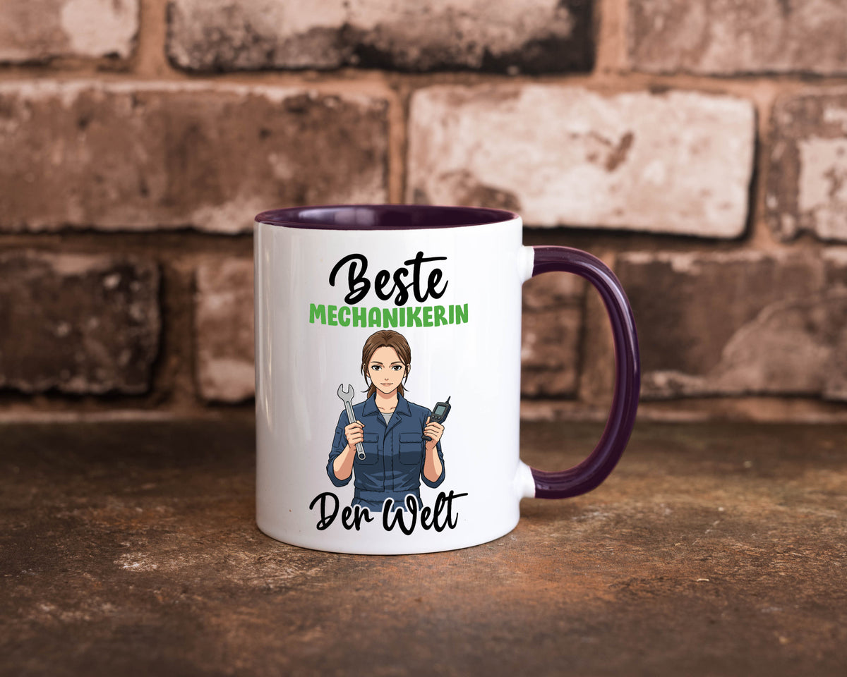 Beste Mechanikerin | KFZ v2 Humor Geschenkidee Tasse