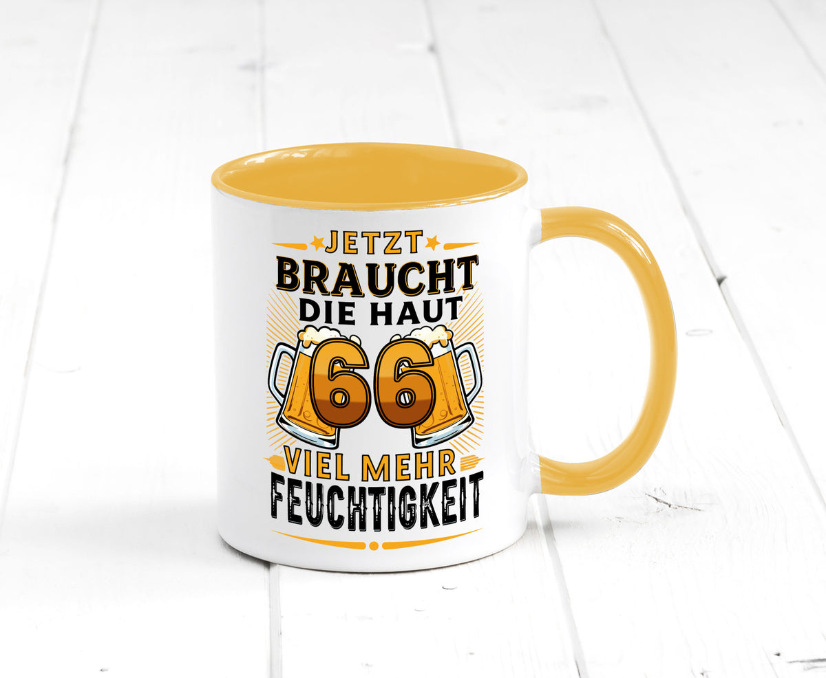 66 braucht die haut mehr Feuchtigkeit | 66. Geburtstag Humor Geschenkidee Tasse