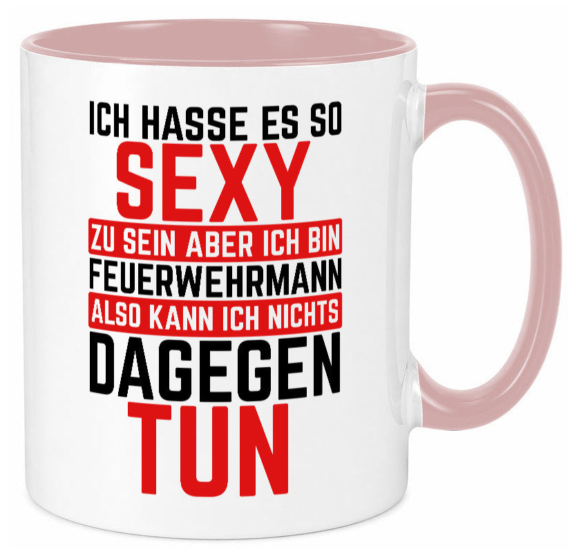 Sexy Feuerwehrmann | Helden Flammen Brandeinsatz lustig Humor Geschenkidee Tasse