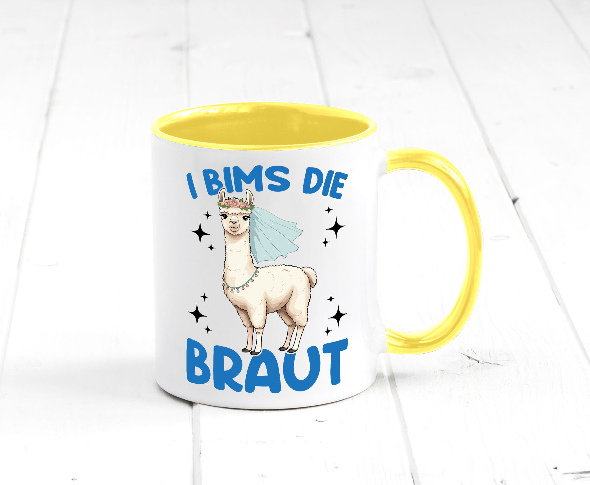I Bims die Braut | Lama JGA Hochzeit lustig Humor Geschenkidee Geschenk Tasse