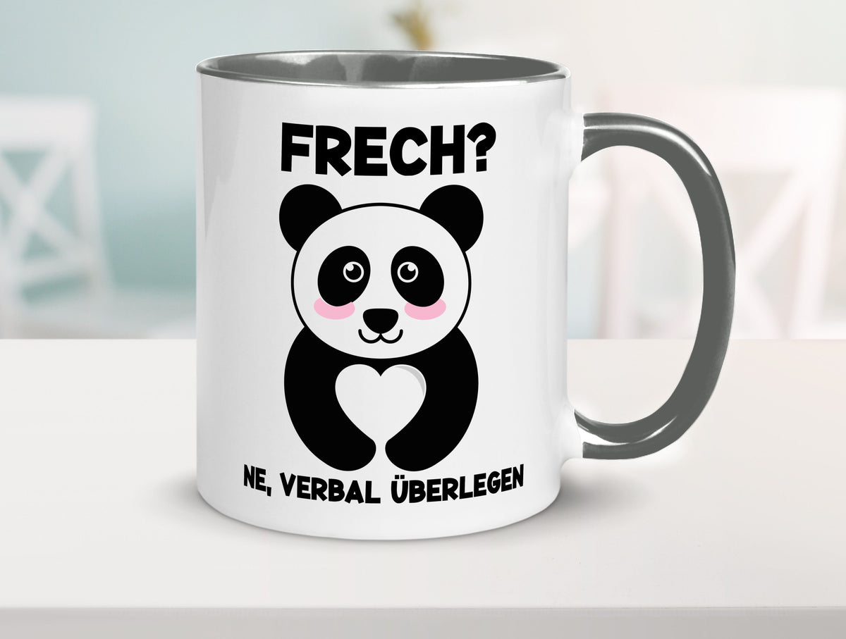 Frech | Verbal überlegen süßer Pandabär kecker Spruch lustiger Geschenk Humor Tasse