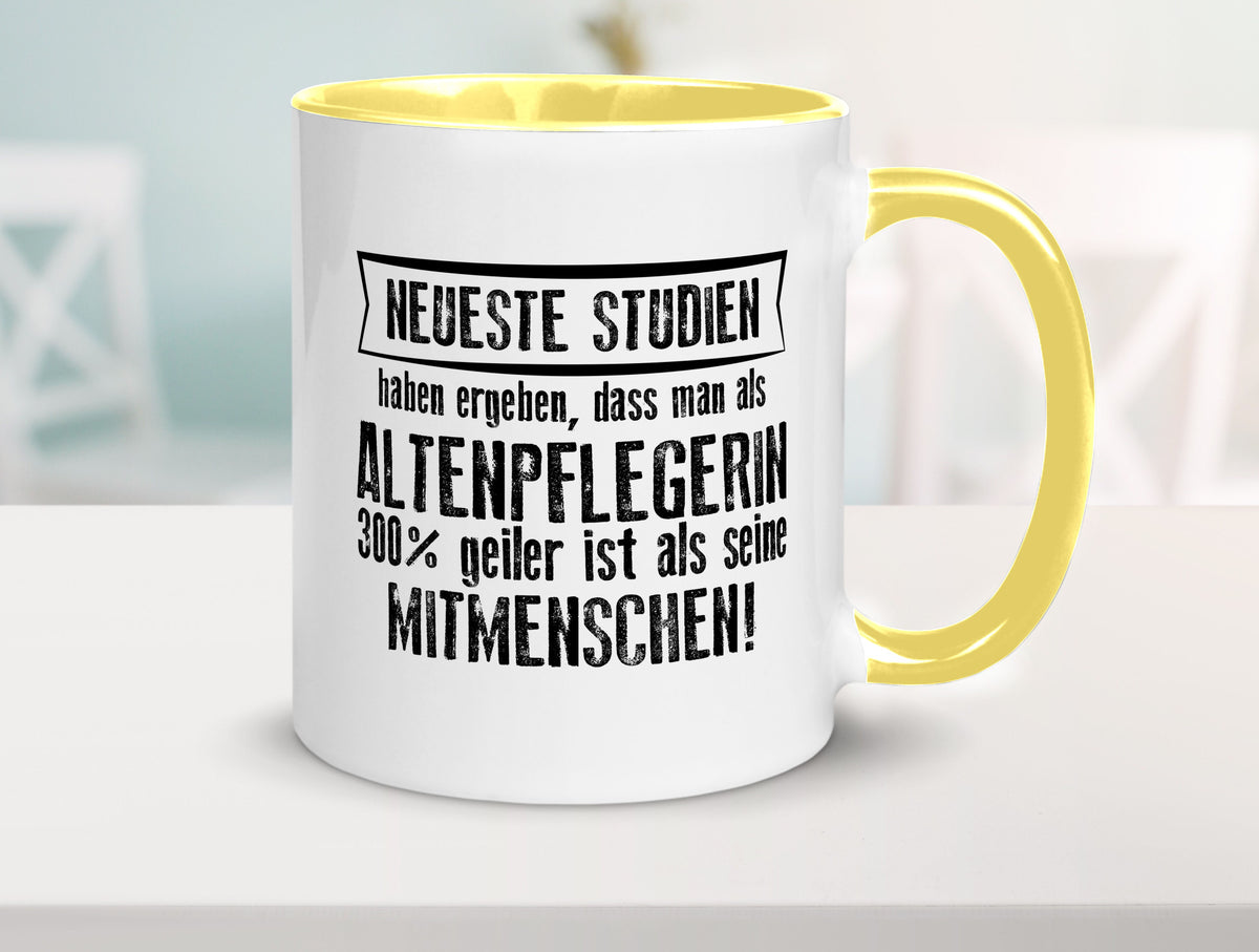 Neuste Studien: Altenpflegerin | Pflegepersonal Pflege Humor Geschenkidee Tasse