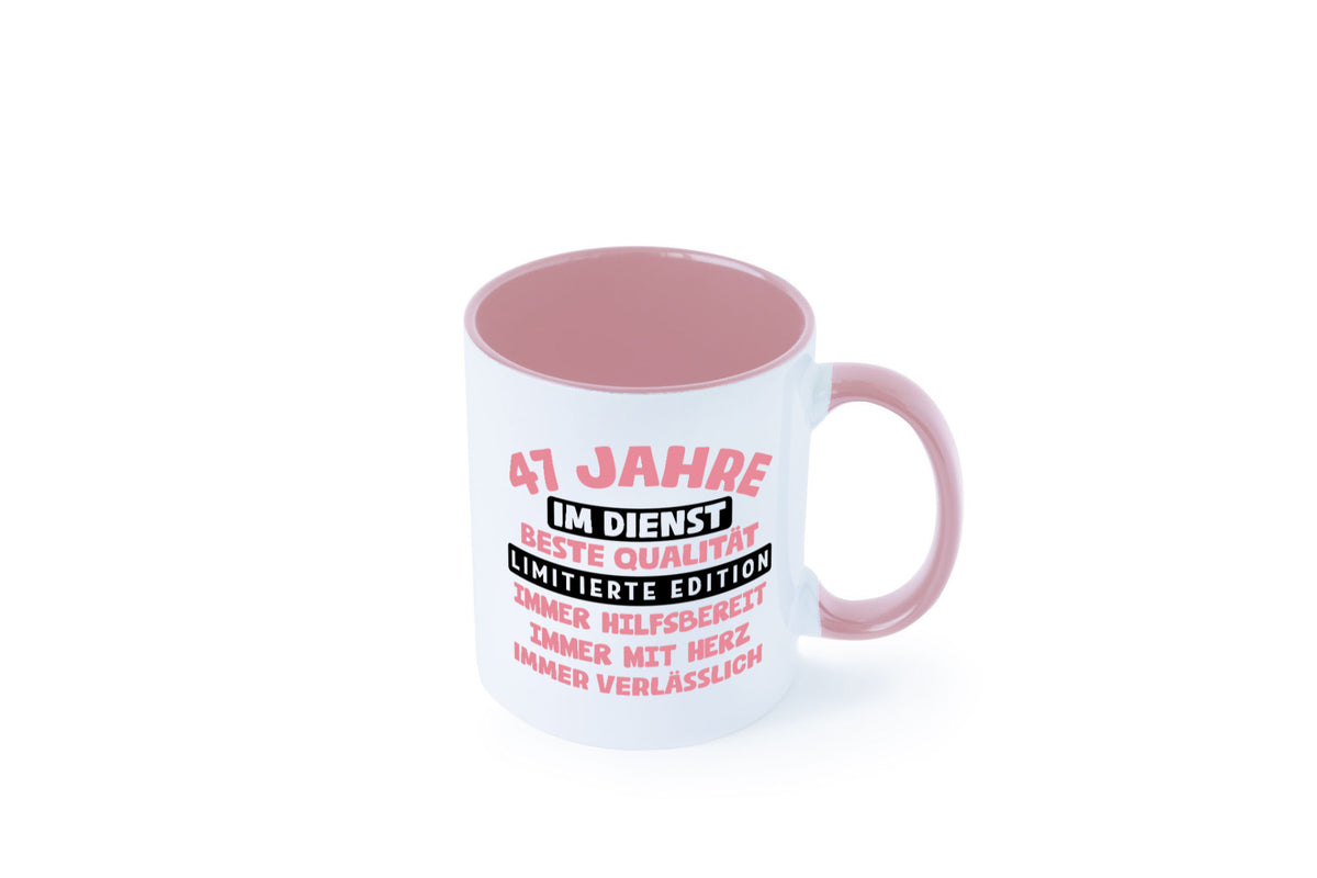 47 Jahre im Dienst | Jubiläum Arbeit v11 Geschenkidee Kollegen Büro Humor Tasse