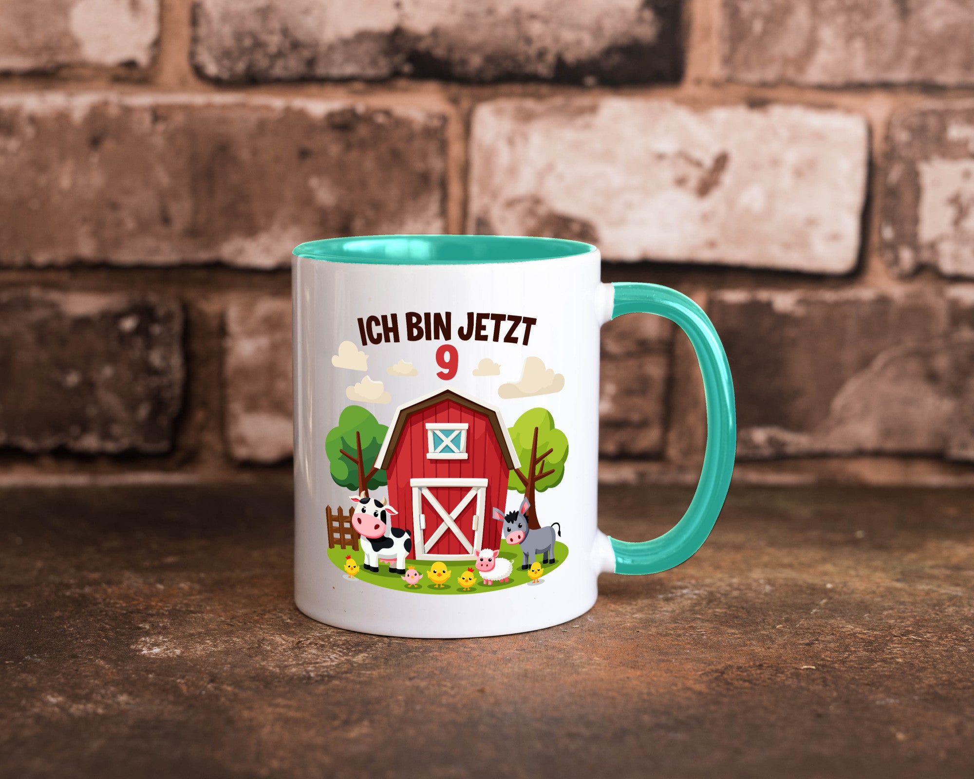 9. Geburtstag | 8 Jahre Bauernhof und Tiere Humor Geschenkidee Tasse