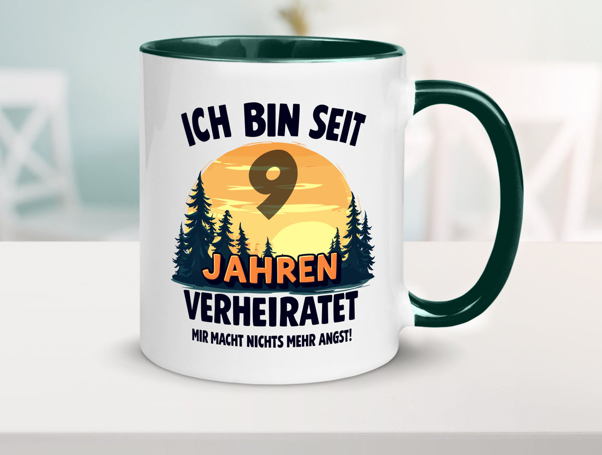Ich bin Verheiratet | 9. Hochzeitstag Ehepaar v2 Geschenkidee Humor Tasse