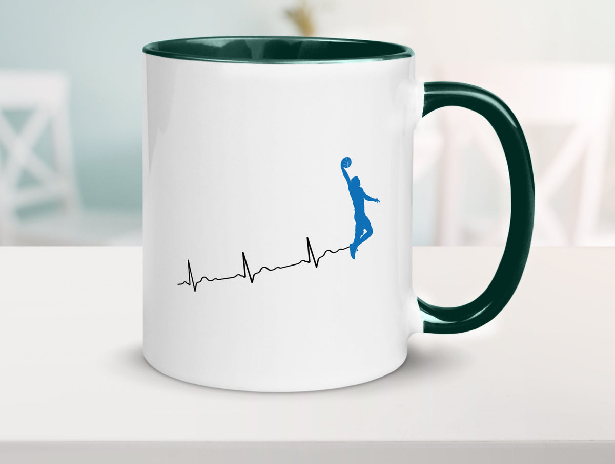 Herzschlag Basketball | Motiv Sport Ballsport Humor Geschenkidee Tasse
