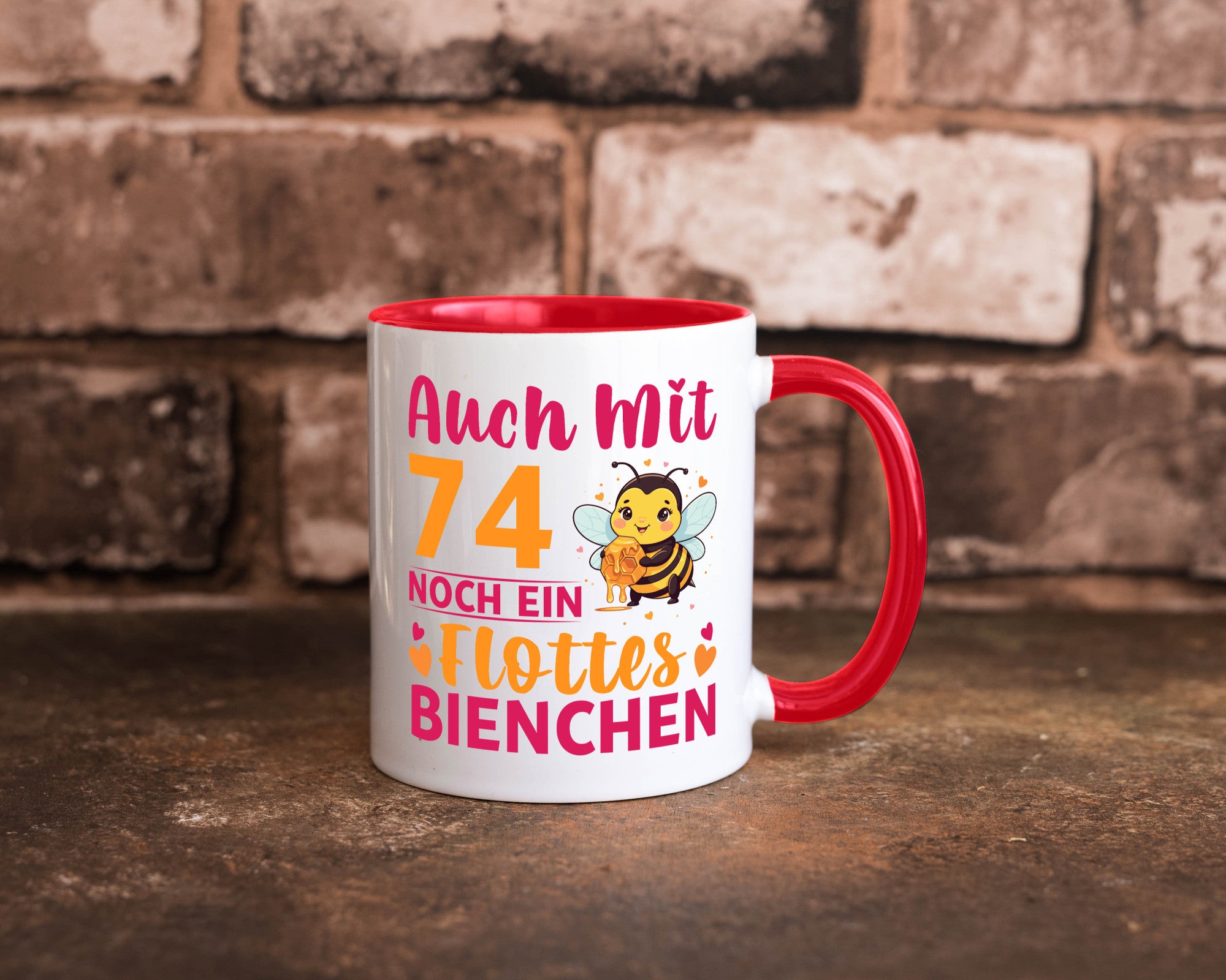 74. Geburtstag | Flottes Bienchen 74 Jahre v2 Geschenkidee Humor Tasse