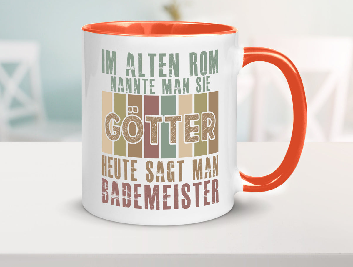 Heute sagt man: Bademeister | Rettungsschwimmer lustiger Spruch Geschenk Humor Tasse