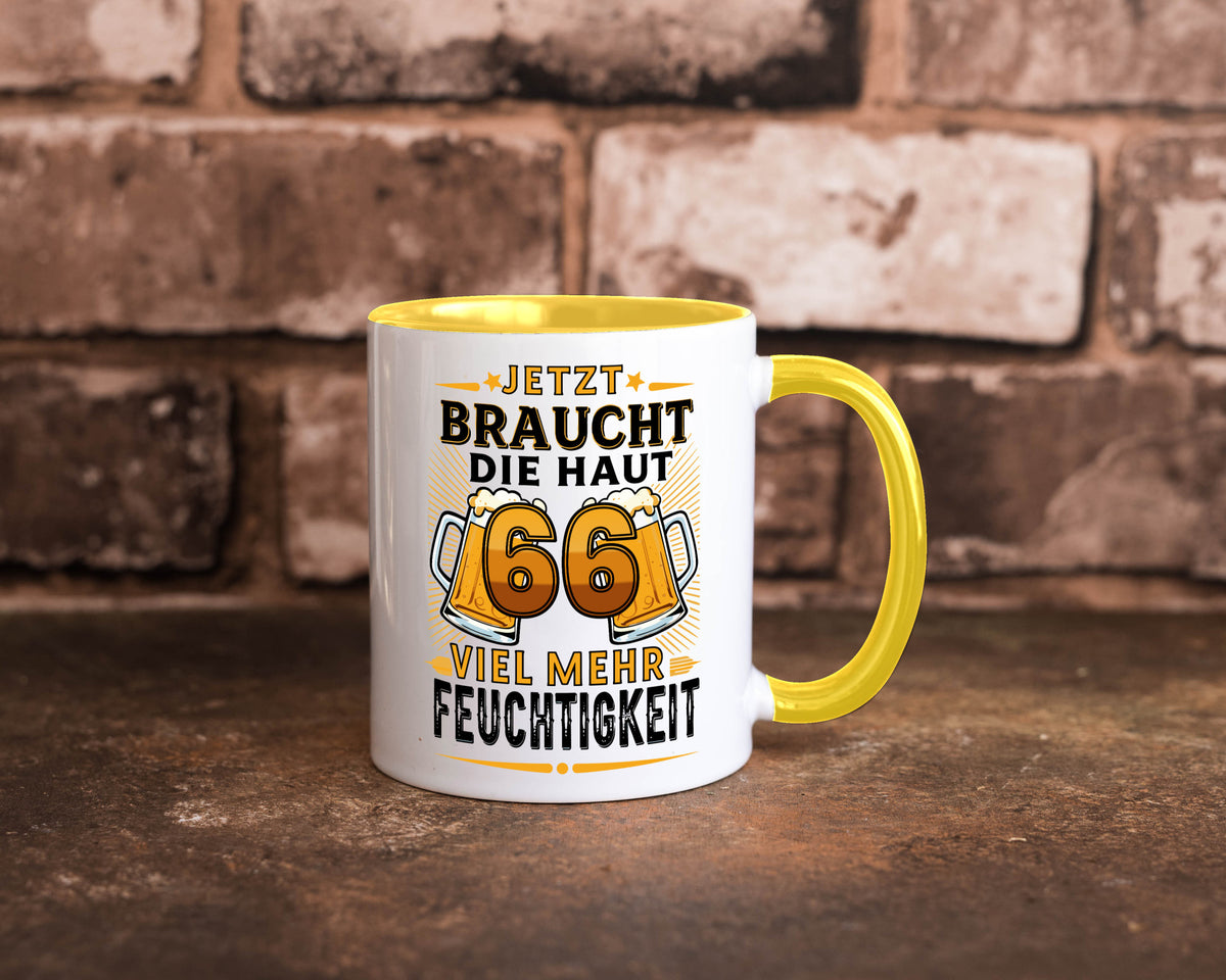 66 braucht die haut mehr Feuchtigkeit | 66. Geburtstag Humor Geschenkidee Tasse