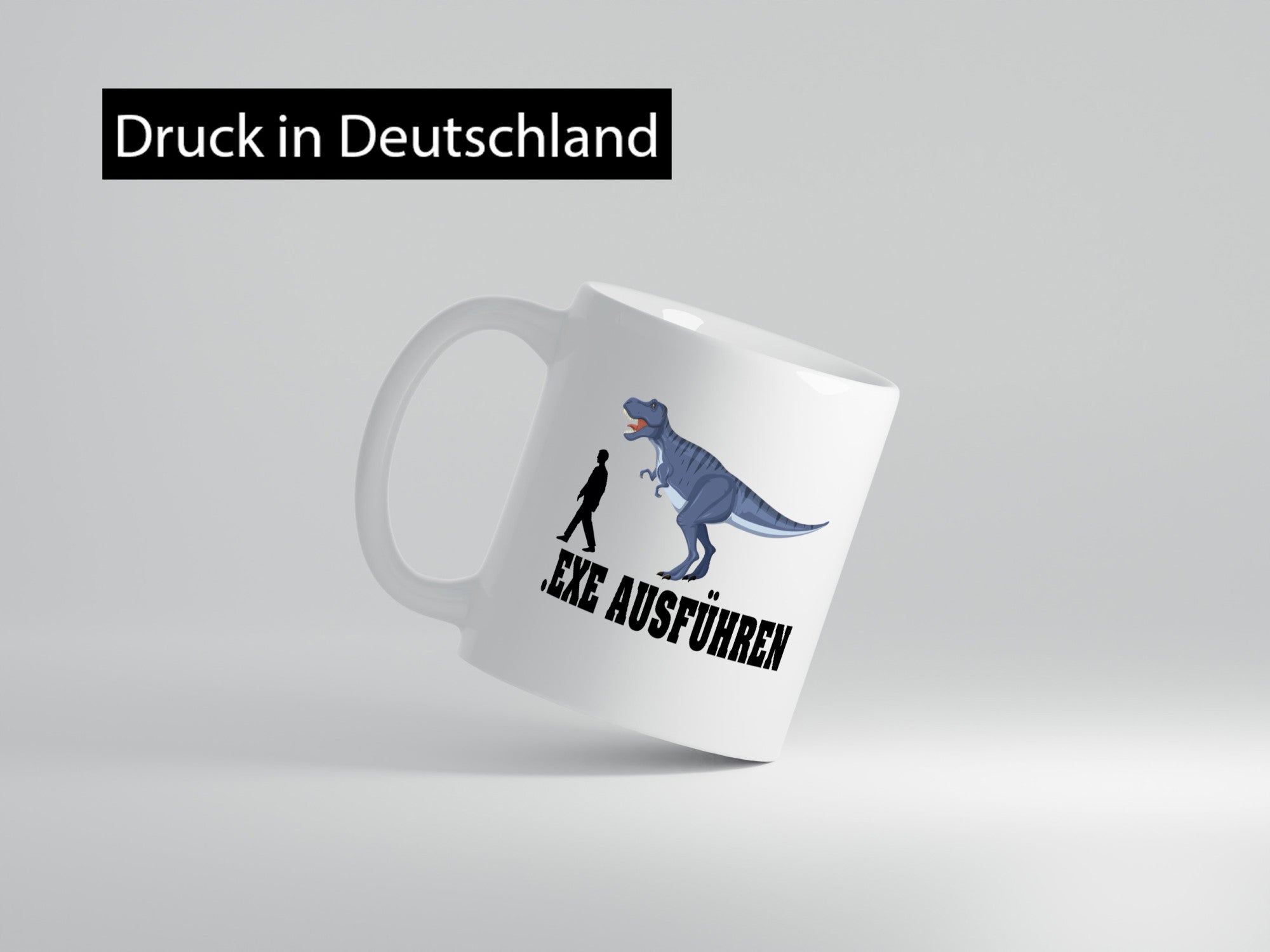 Exe Ausführen | Dinosaurier lustiger Spruch Geschenk Humor Geschenkidee Tasse