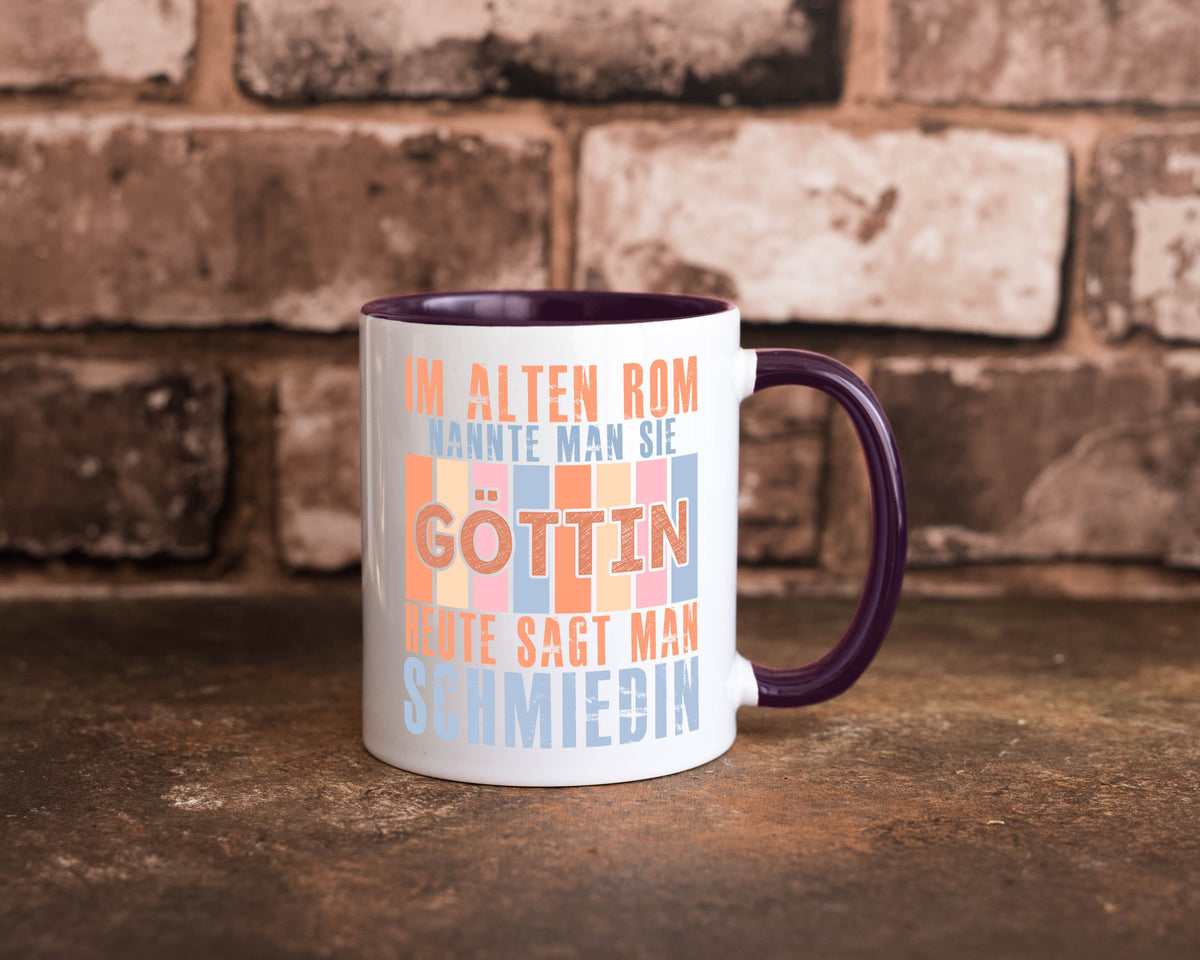 Heute sagt man: Schmiedin | Schmied Beruf Schmiederei lustiger Spruch Geschenk Tasse