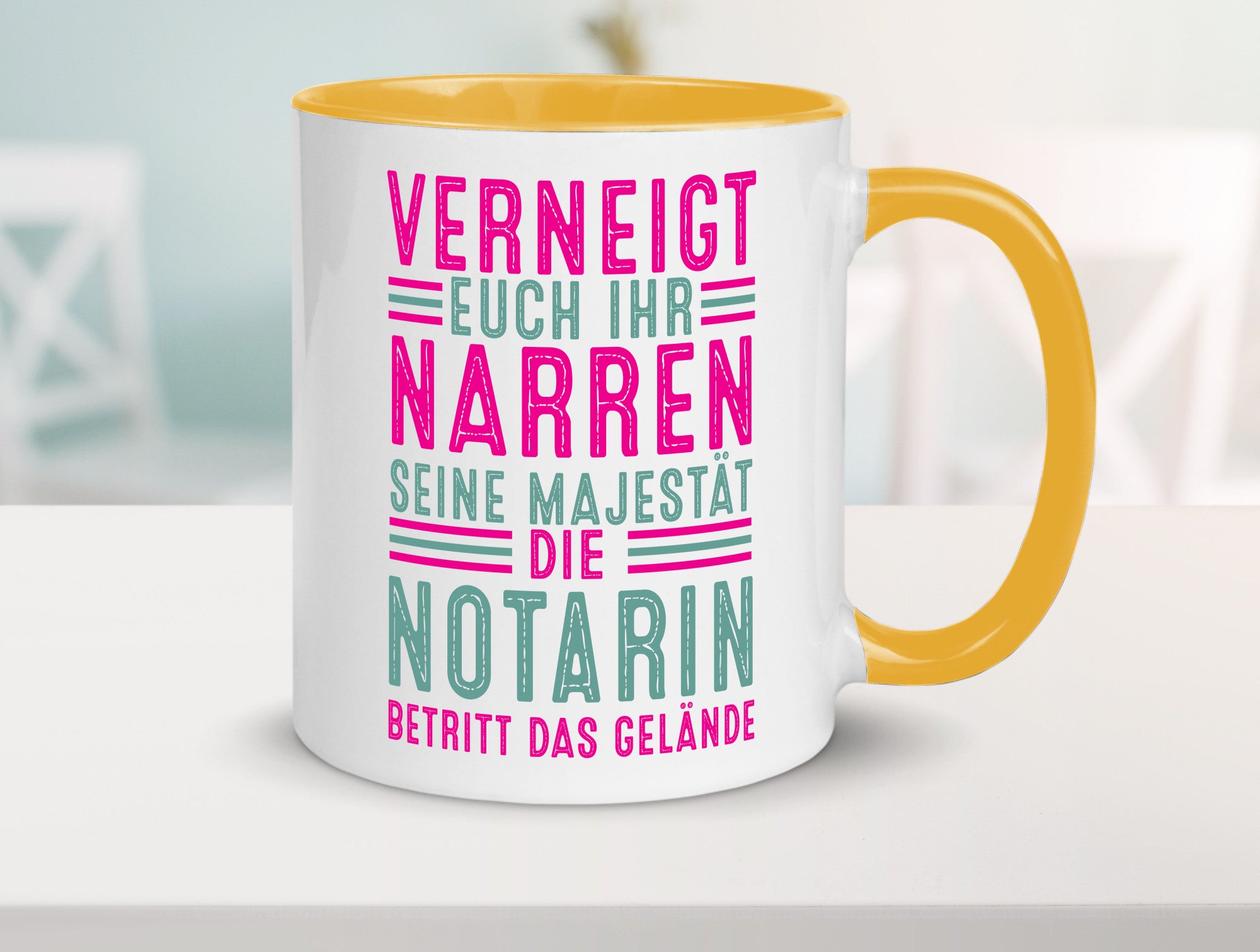 Verneigt euch: Notarin | Juristin lustig Humor Geschenkidee Geschenk Tasse