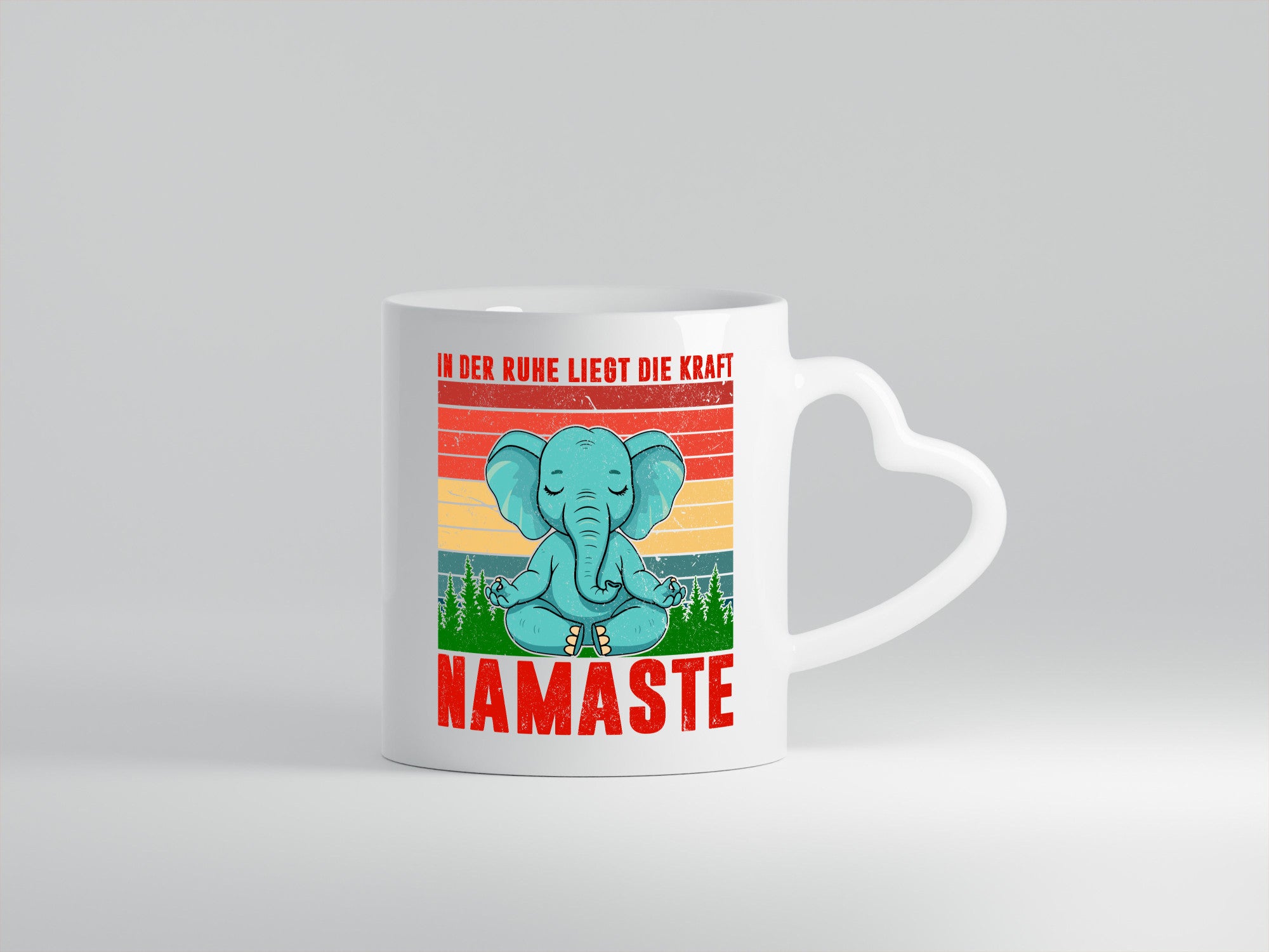 In peace there is strength | Namaste Meditation Elephant Gift Humor