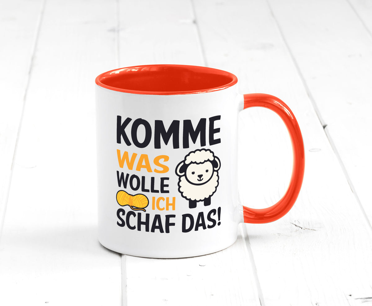 Komme was wolle, ich schaf das | Wolle Humor Geschenkidee Tasse