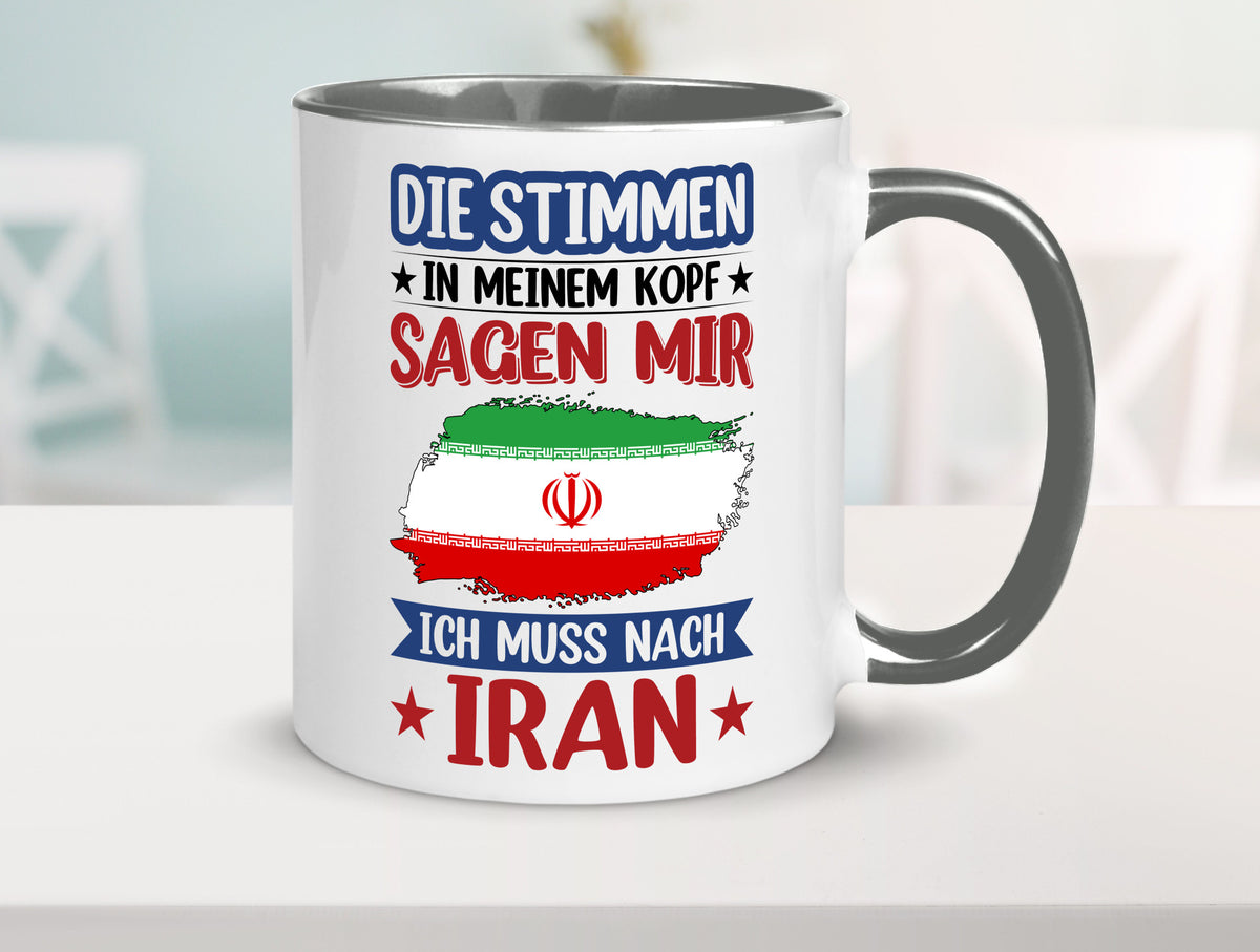 Iran | Urlaub Stimmen in meinem Kopf Traumland Humor Geschenkidee Tasse