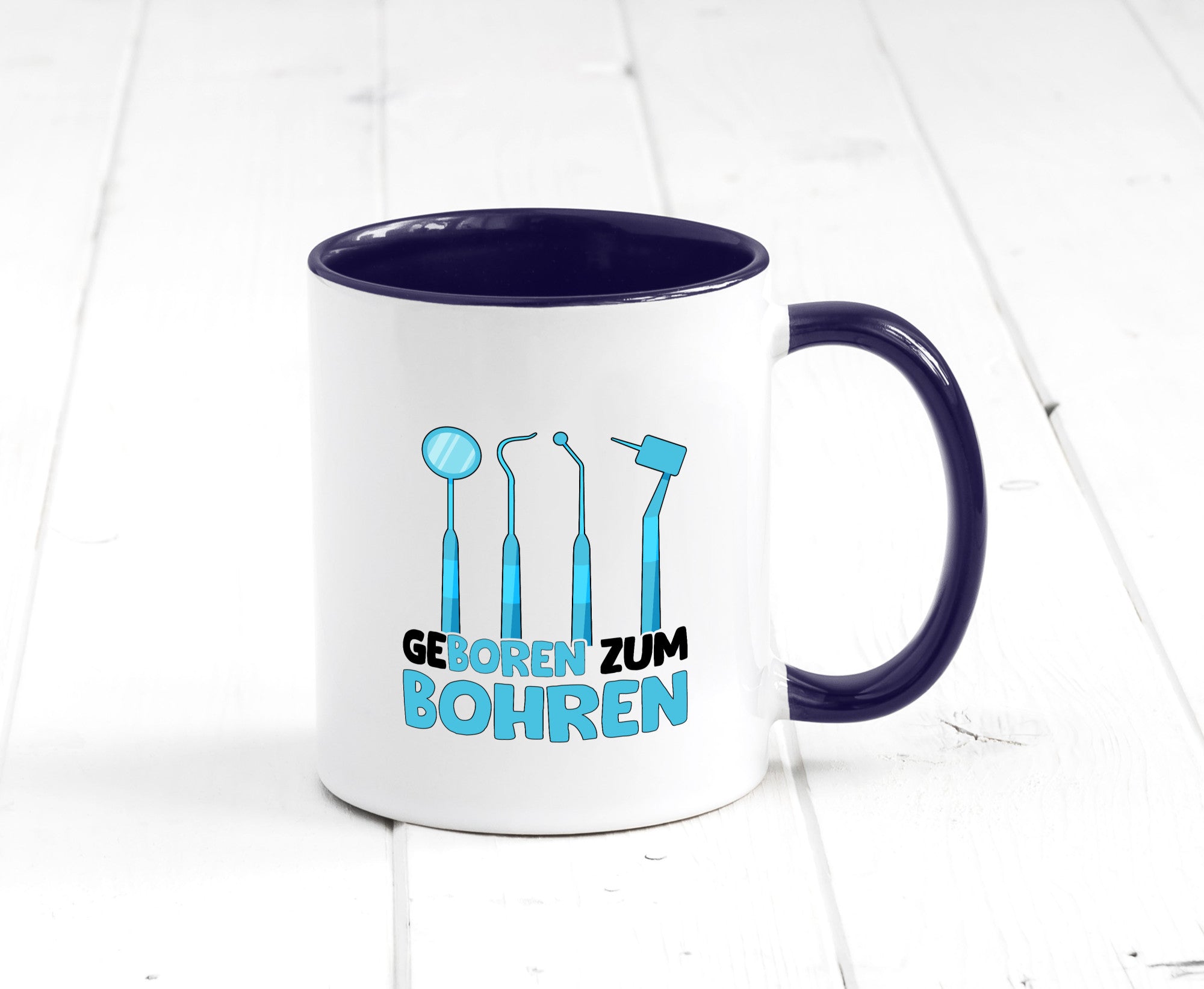 Geboren zum Bohren | Zahnarzthelferin Zahnarzt lustiger Spruch Geschenk Humor