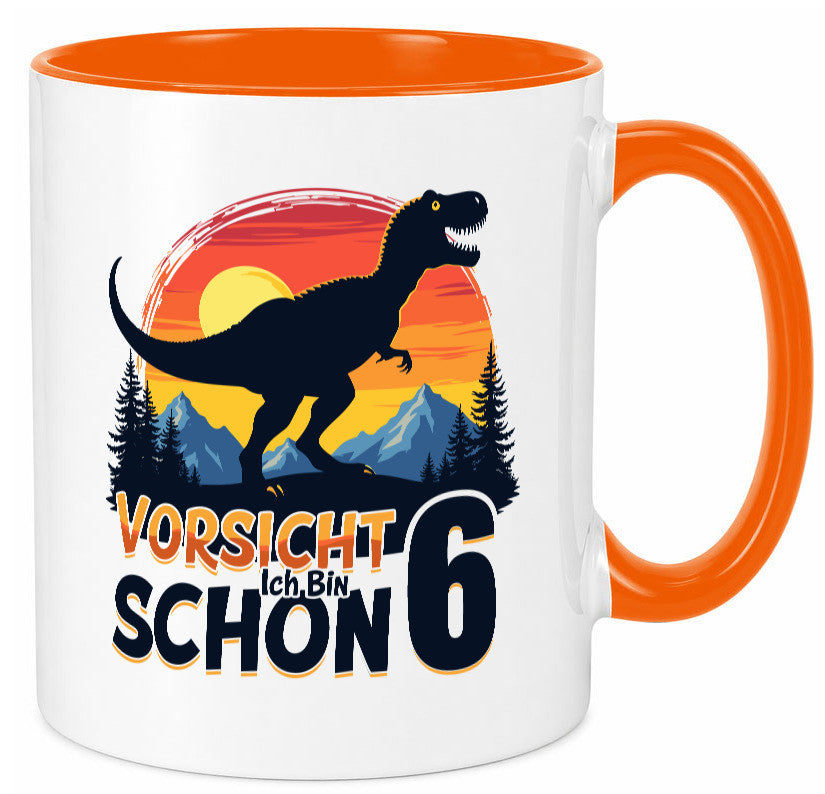 6. Geburtstag | 6 Jahre Dinosaurier Geschenkidee Humor Tasse