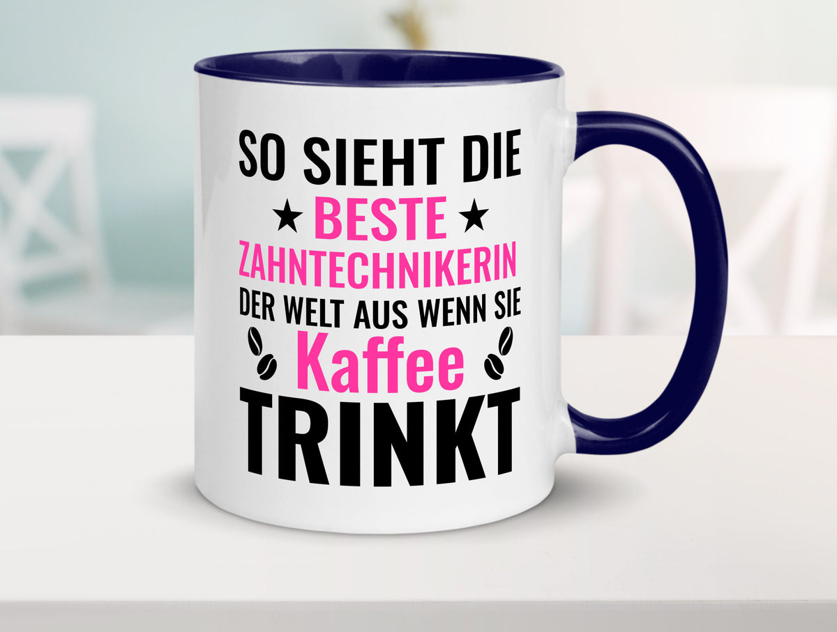 Kaffee trinkt: Zahntechnikerin | Zahnmedizin lustiger Spruch Geschenk Humor Tasse