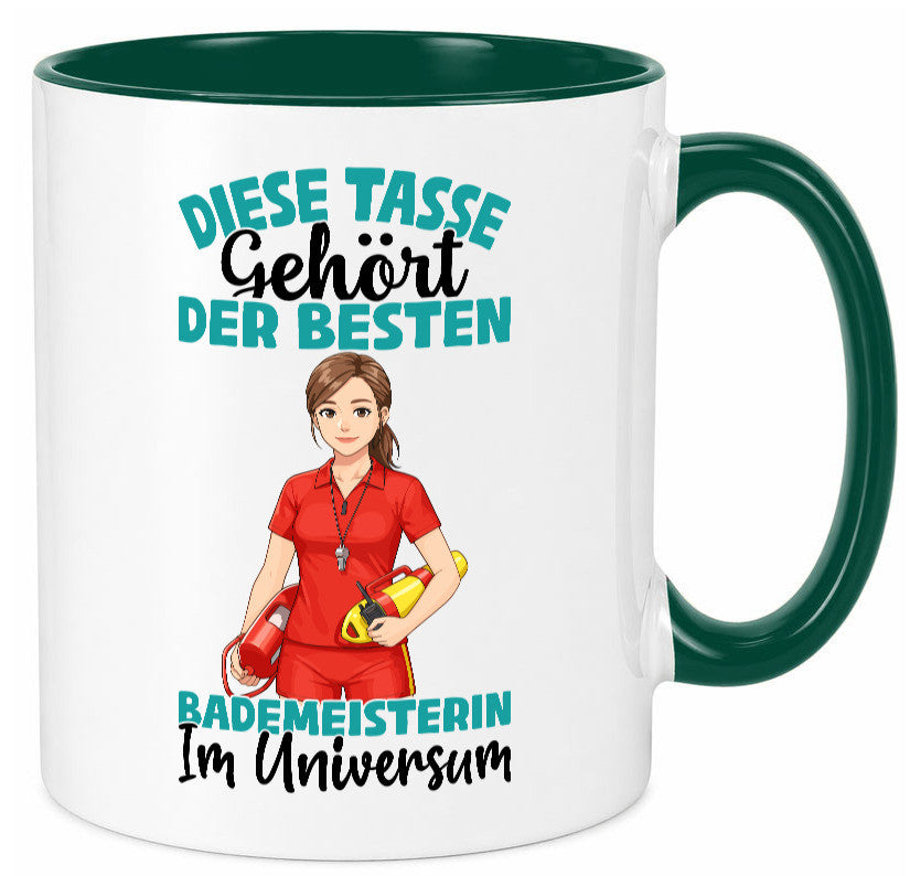 Im Universum: Bademeisterin | Schwimmmeisterin Geschenk Humor Geschenkidee Tasse