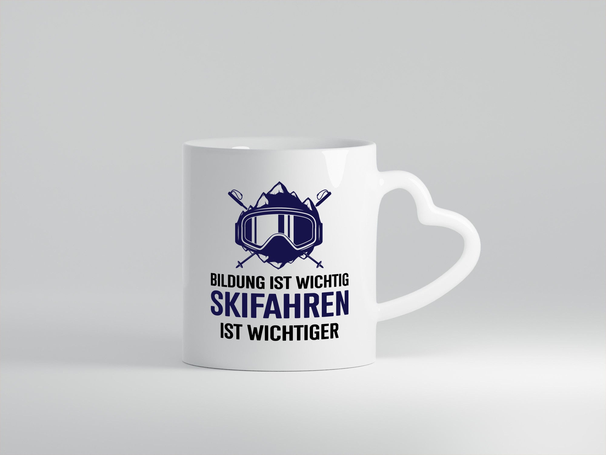 Bildung ist Wichtig | Skifahren Wichtiger Alpen Humor Geschenkidee Tasse