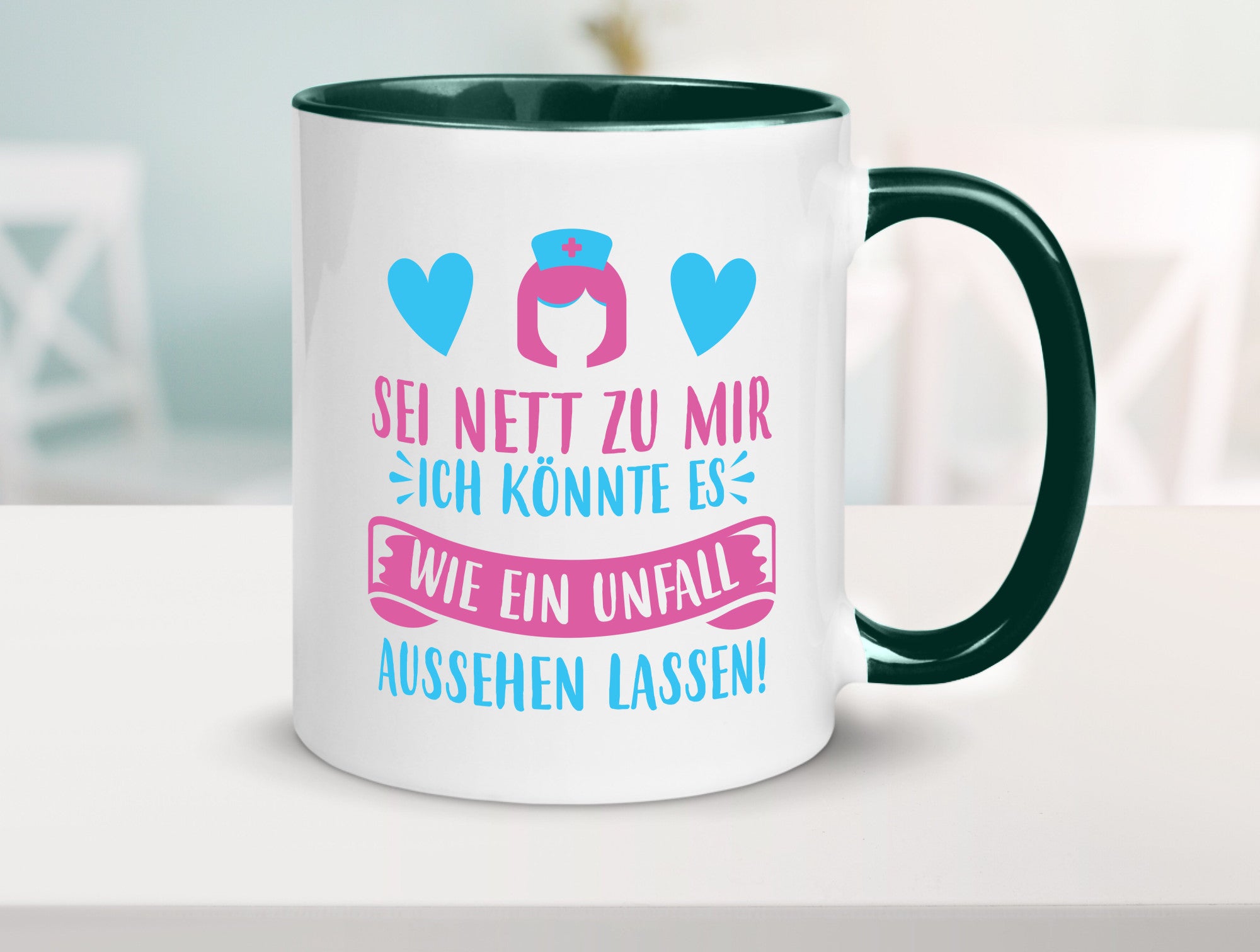 Sei nett, könnte wie ein Unfall aussehen | Kopf lustiger Spruch Geschenk Humor