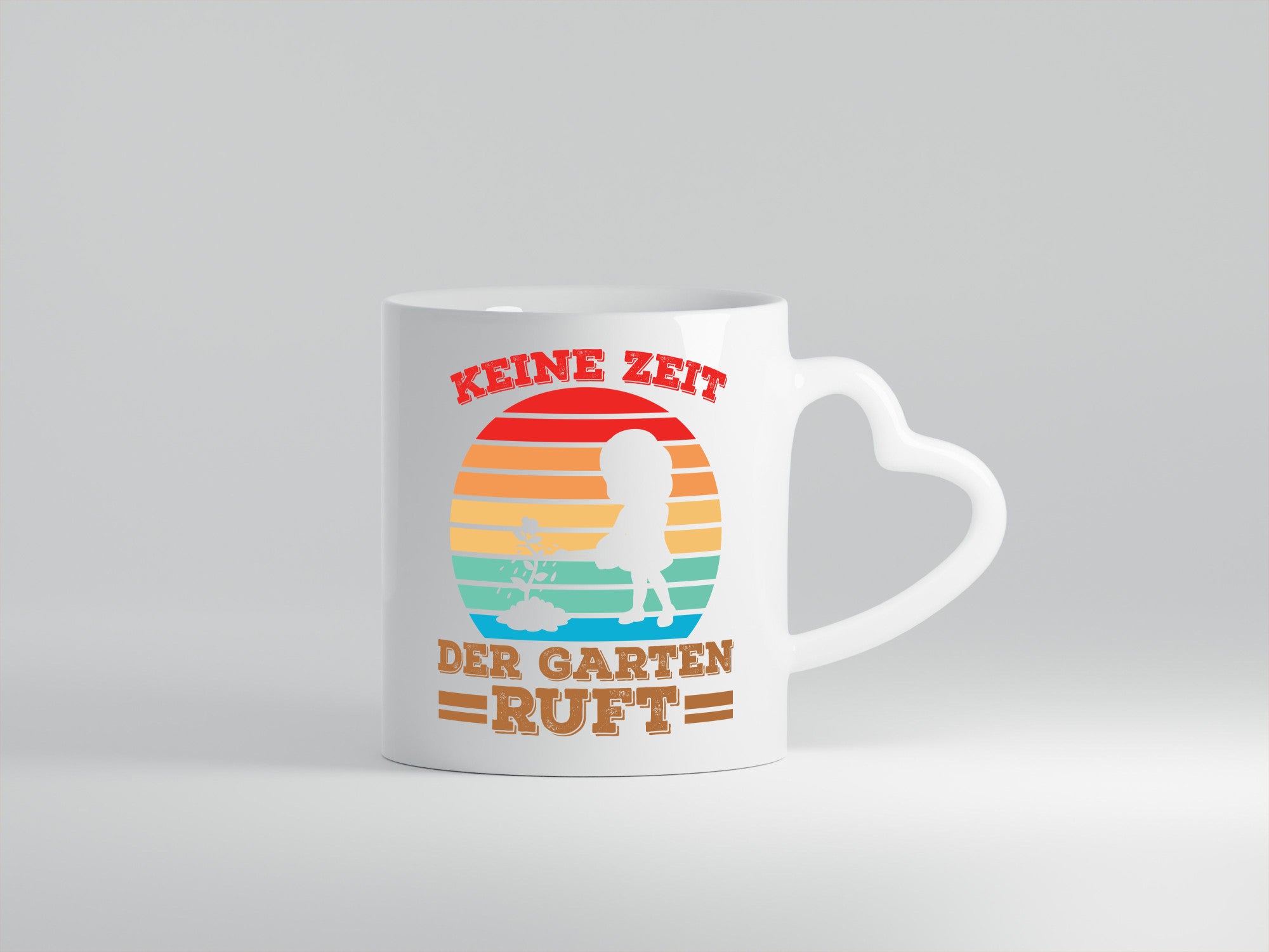 Keine Zeit, Garten ruft | Regenbogen Gießkanne Pflanze Geschenkidee Humor Tasse
