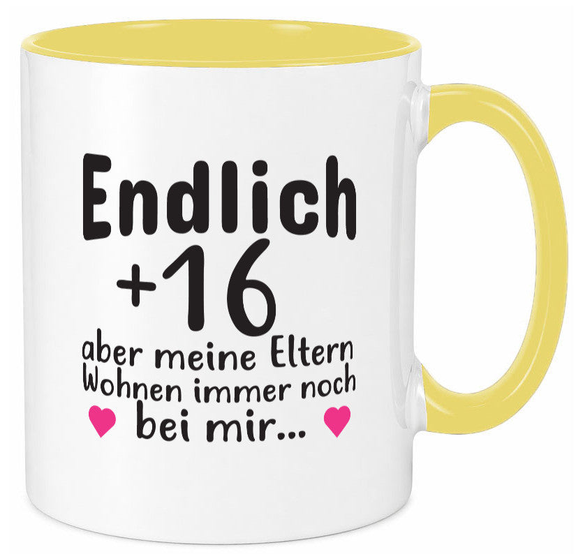 Endlich 16 | Geburtstag Tasse Spruch Mädchen Geschenkidee Humor