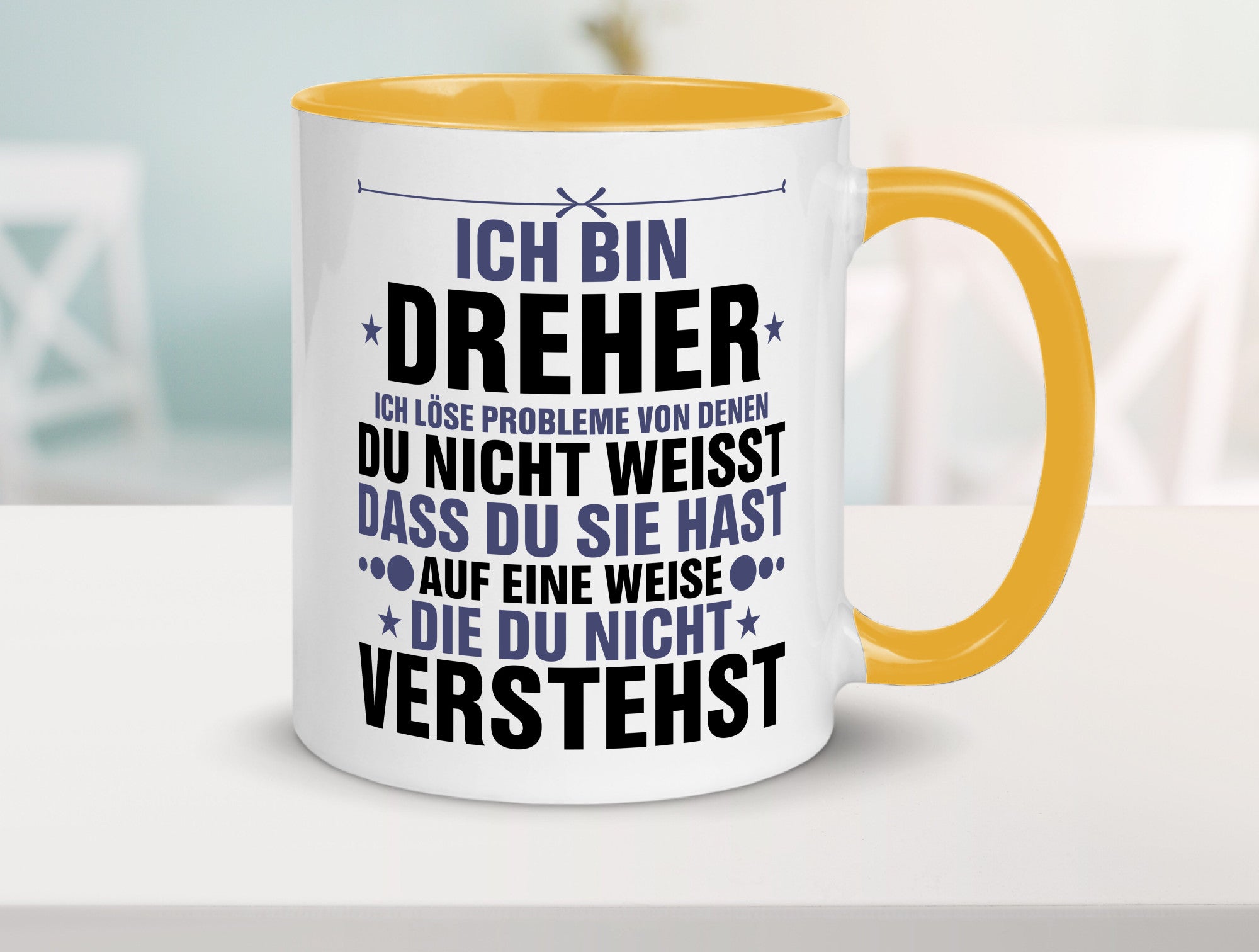 Löse Probleme: Dreher | Fräser lustiger Spruch Geschenk Humor Geschenkidee Tasse