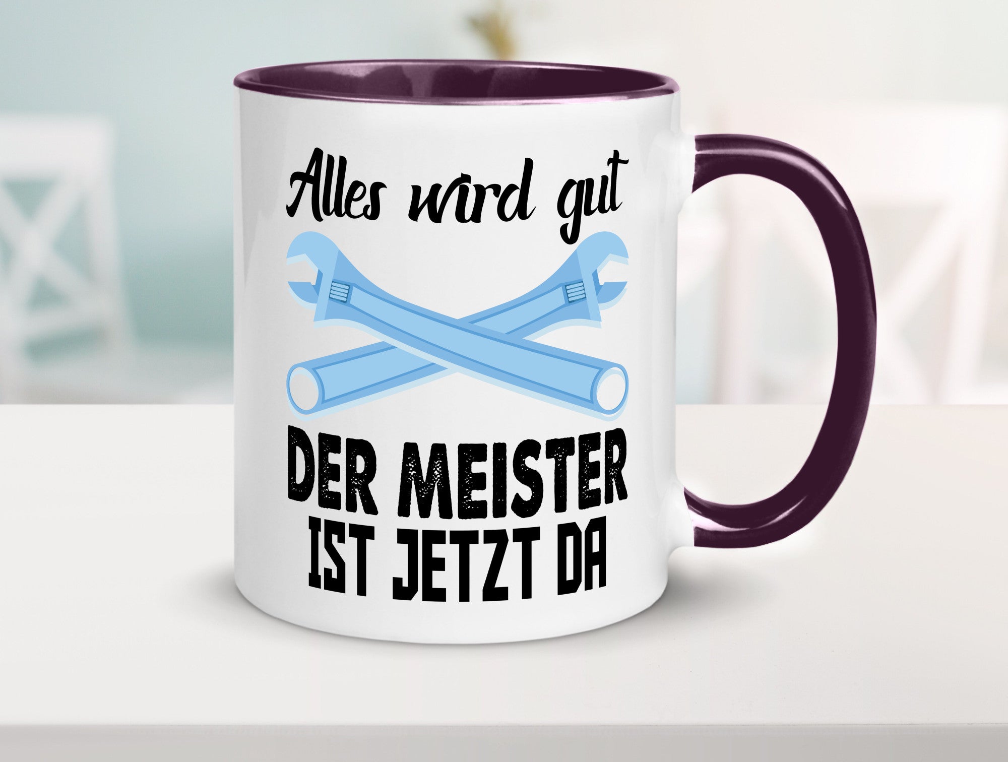 Alles wird gut der meister ist jetzt da | Klempner Humor Geschenkidee Tasse