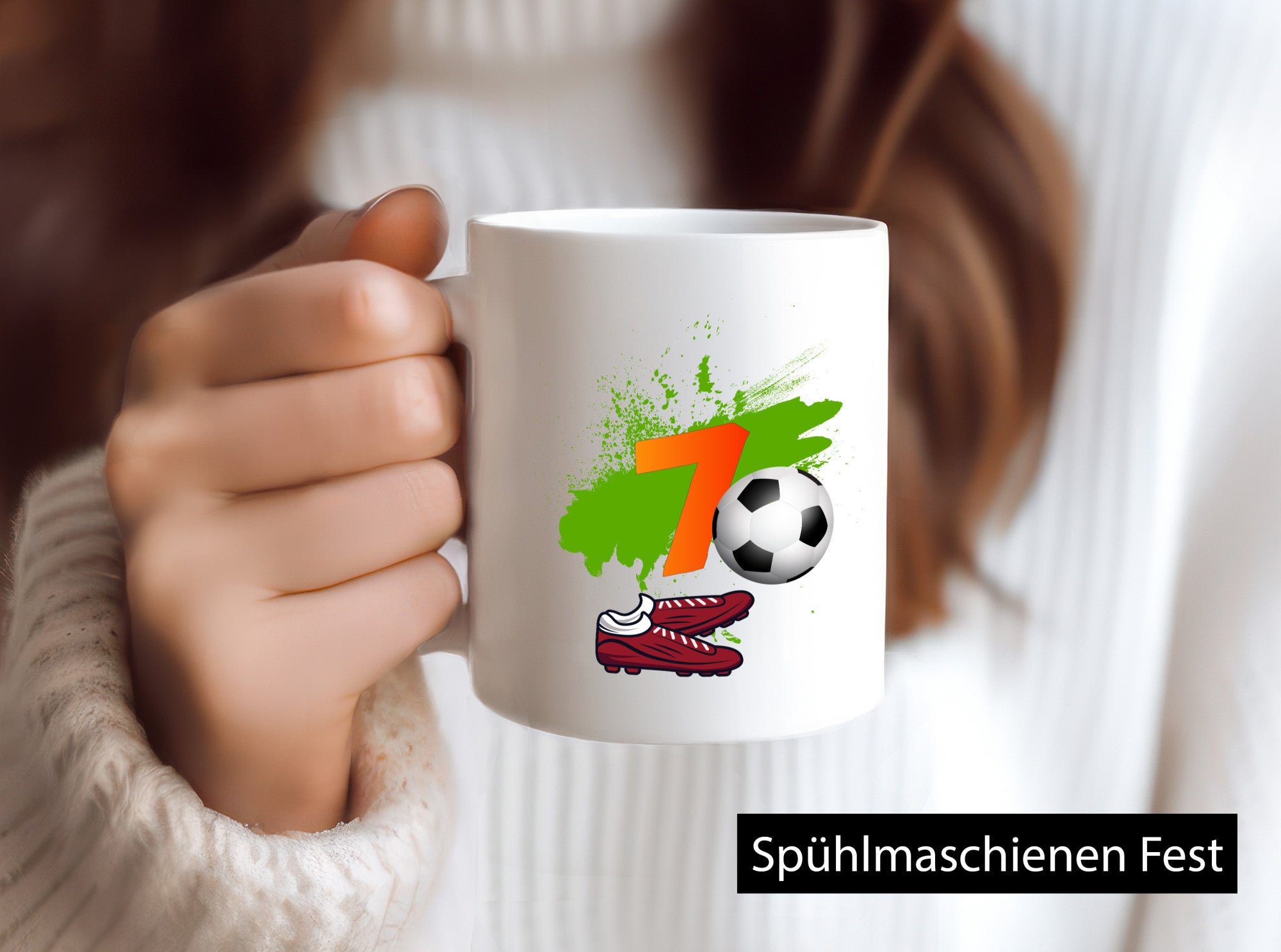 7. Geburtstag | Jungen Fußball Fußballspieler Geschenkidee Humor Tasse