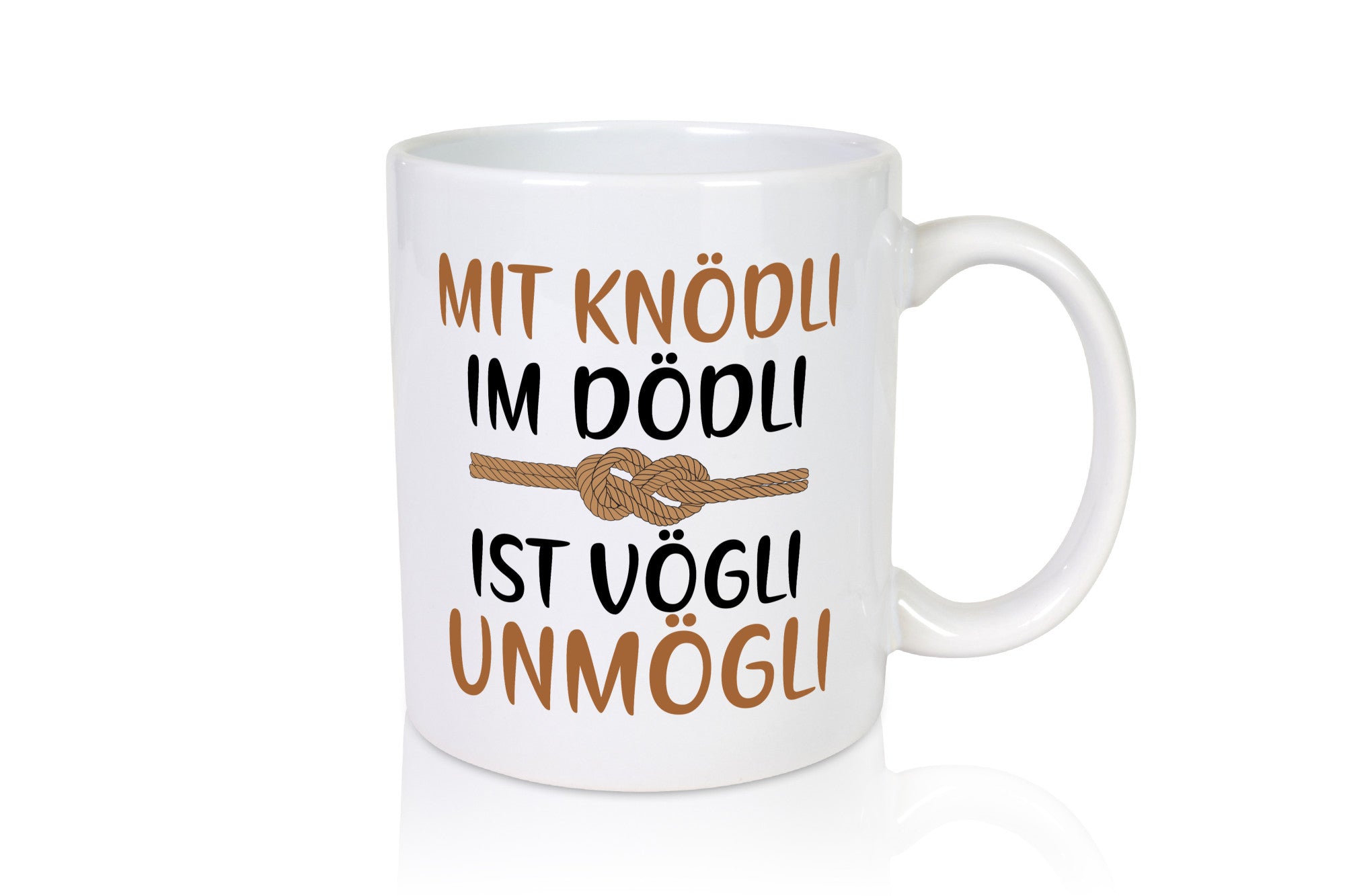 Mit Knödli ist Dödli Vögli unmögli | Knoten lustiger Spruch Geschenk Humor