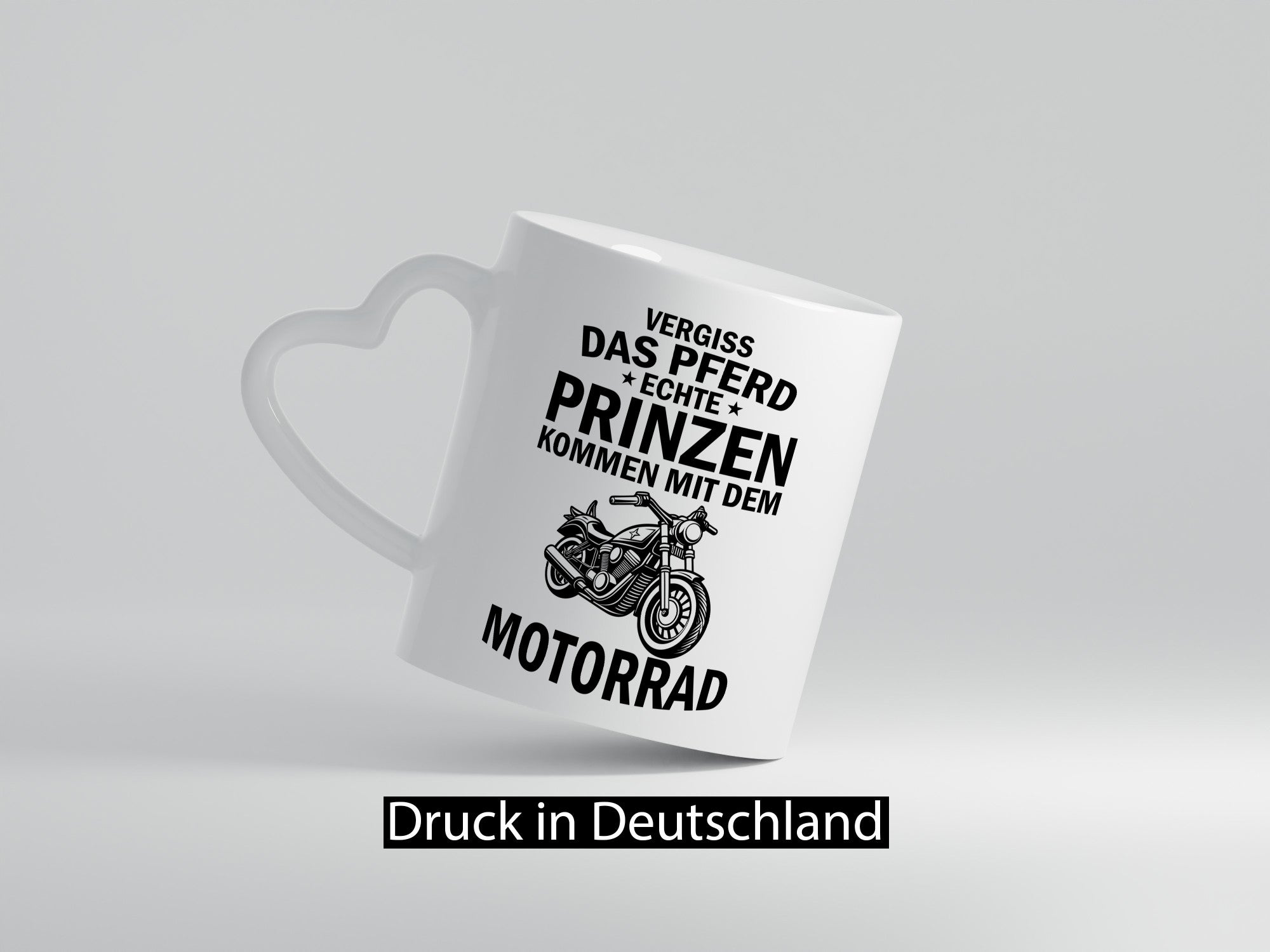 Vergiss das Pferd echte Prinzen kommen mit dem Motorrad v2 Geschenkidee Humor