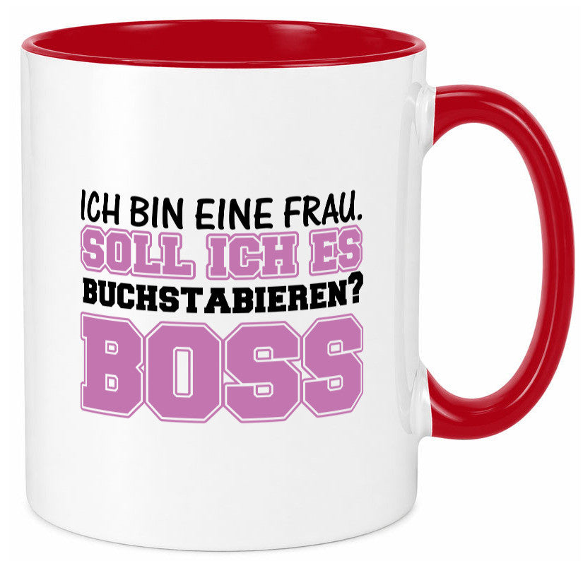 Ich bin der Boss Geschenk Humor Geschenkidee lustiger Spruch Tasse